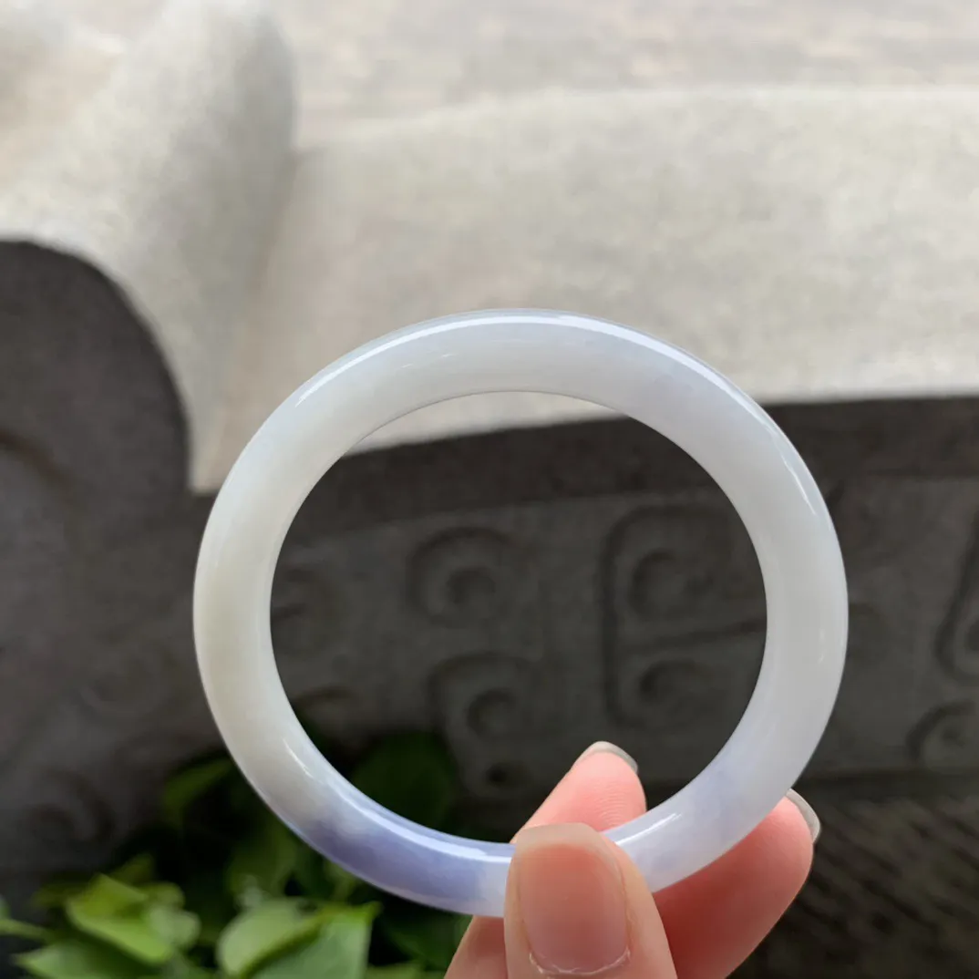 小圈口52.8-7.2 【飘蓝紫圆条手镯】圆条52 53可戴