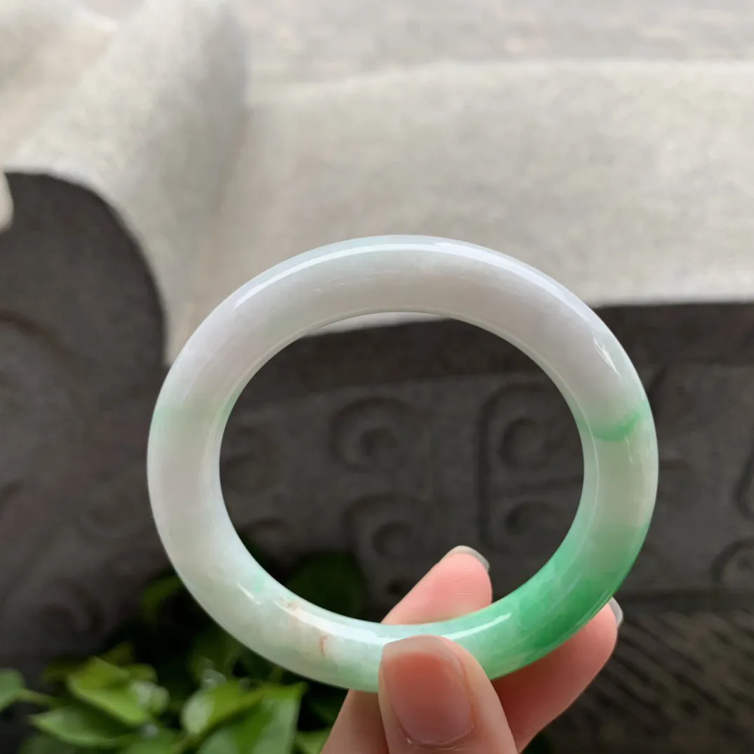 小圈口50.5-10 【辣阳绿圆条手镯】圆条50 51可戴