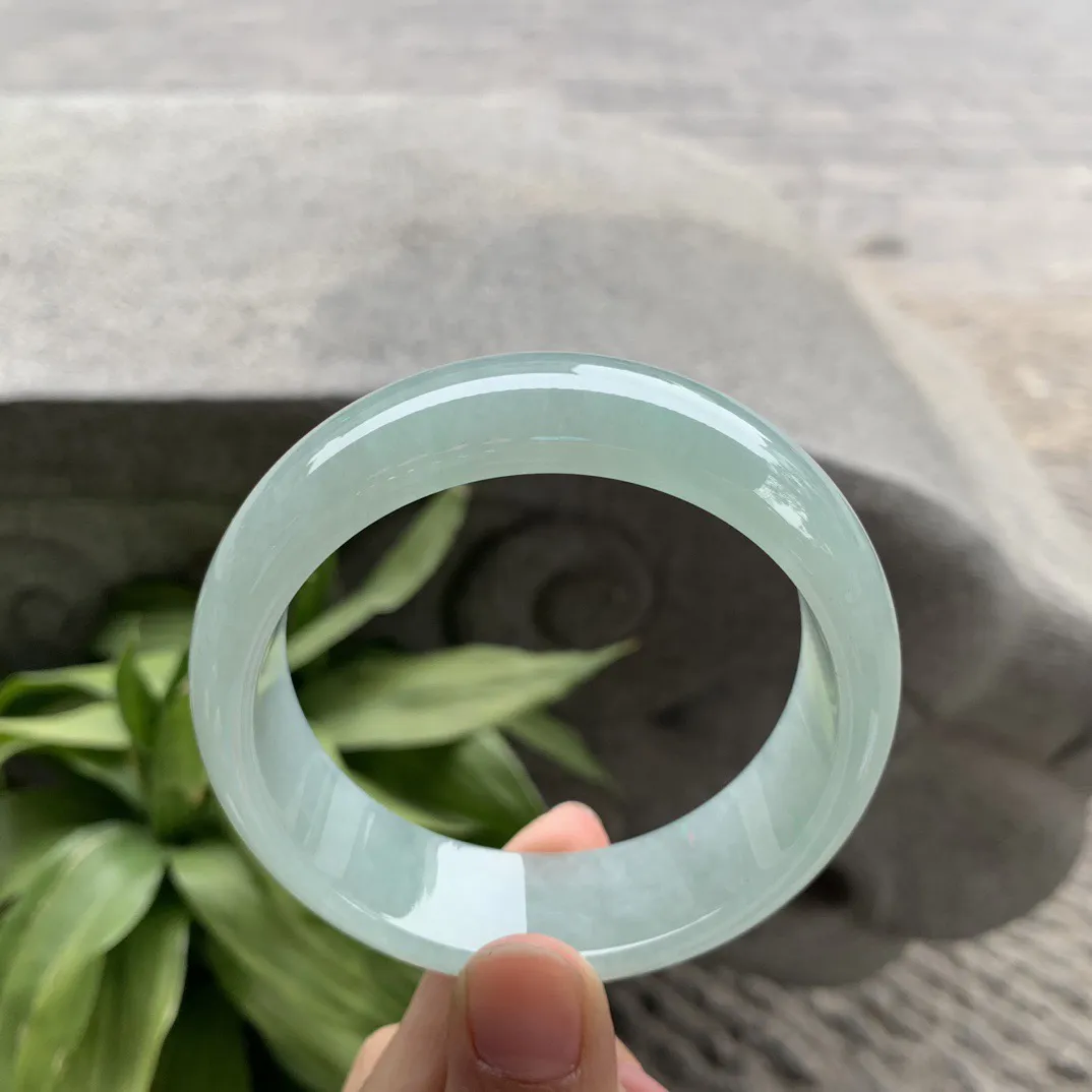 宽版大圈口 58.2-18.6-8.3【冰晴绿正圈手镯】正圈58 59可戴