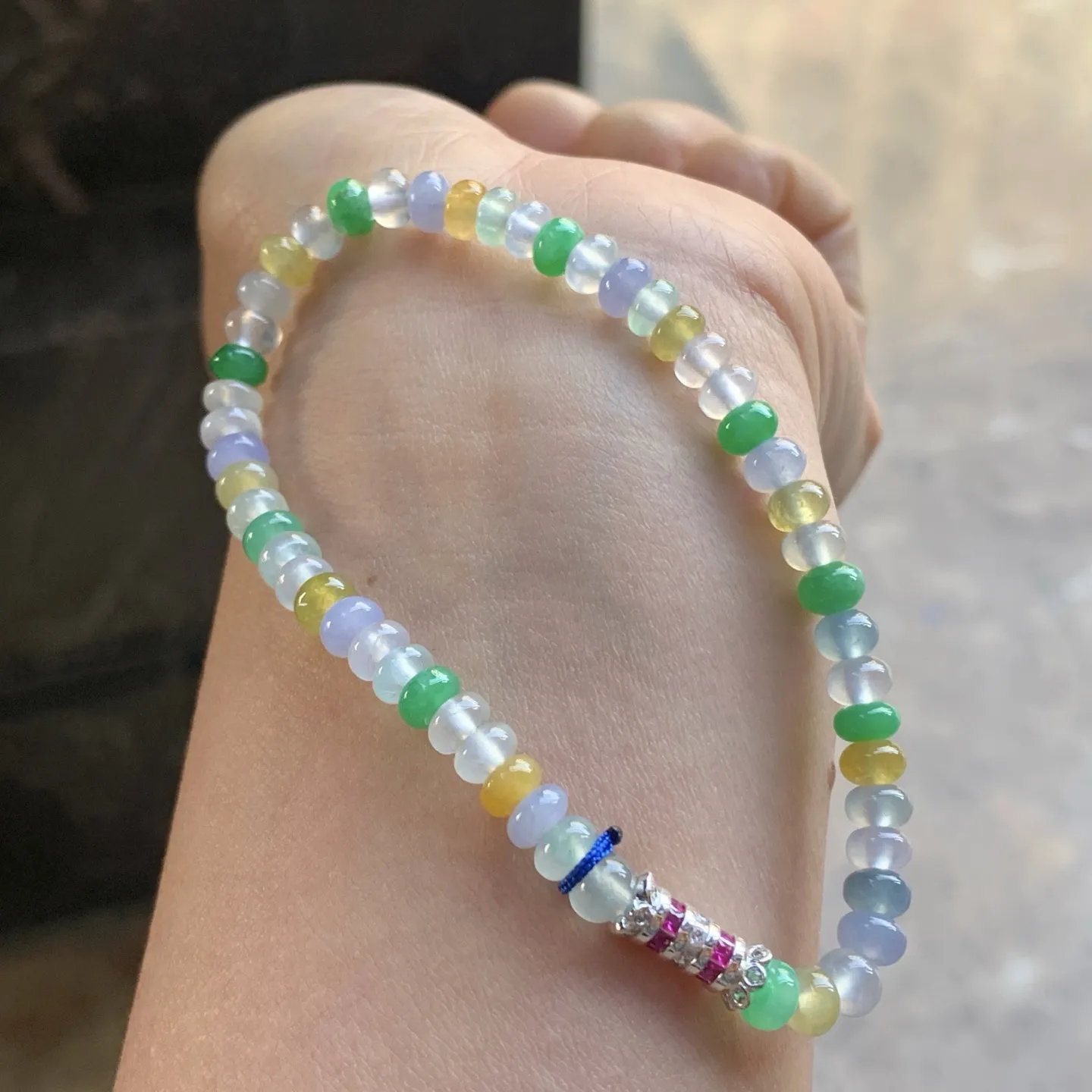 多彩手串^_^鲜艳 冰透 尺寸5-2.8