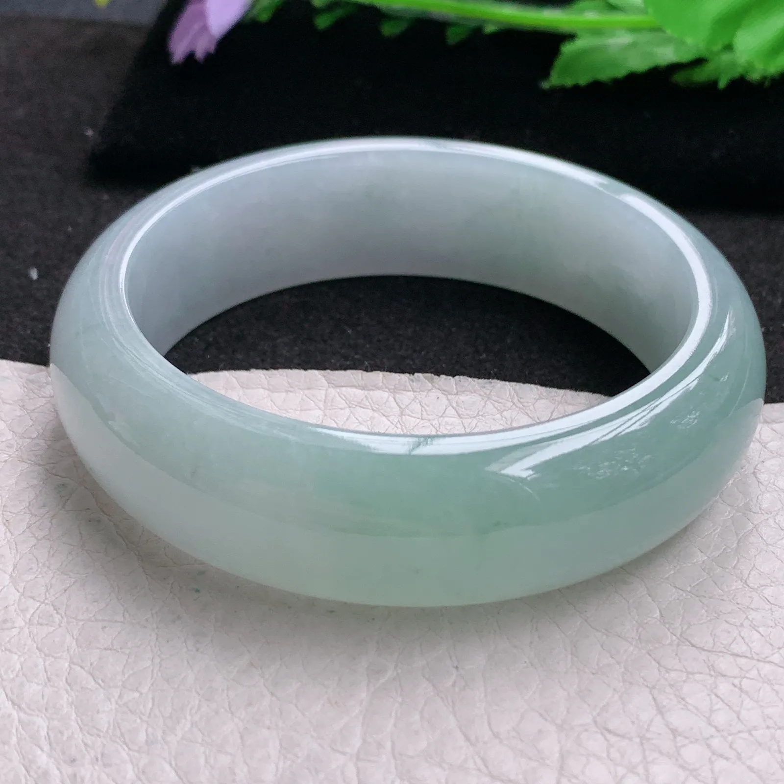 nr实拍58.5*17.5*8.6轮胎镯 缅甸翡翠a货玉手镯冰晴大气宽边玉手环