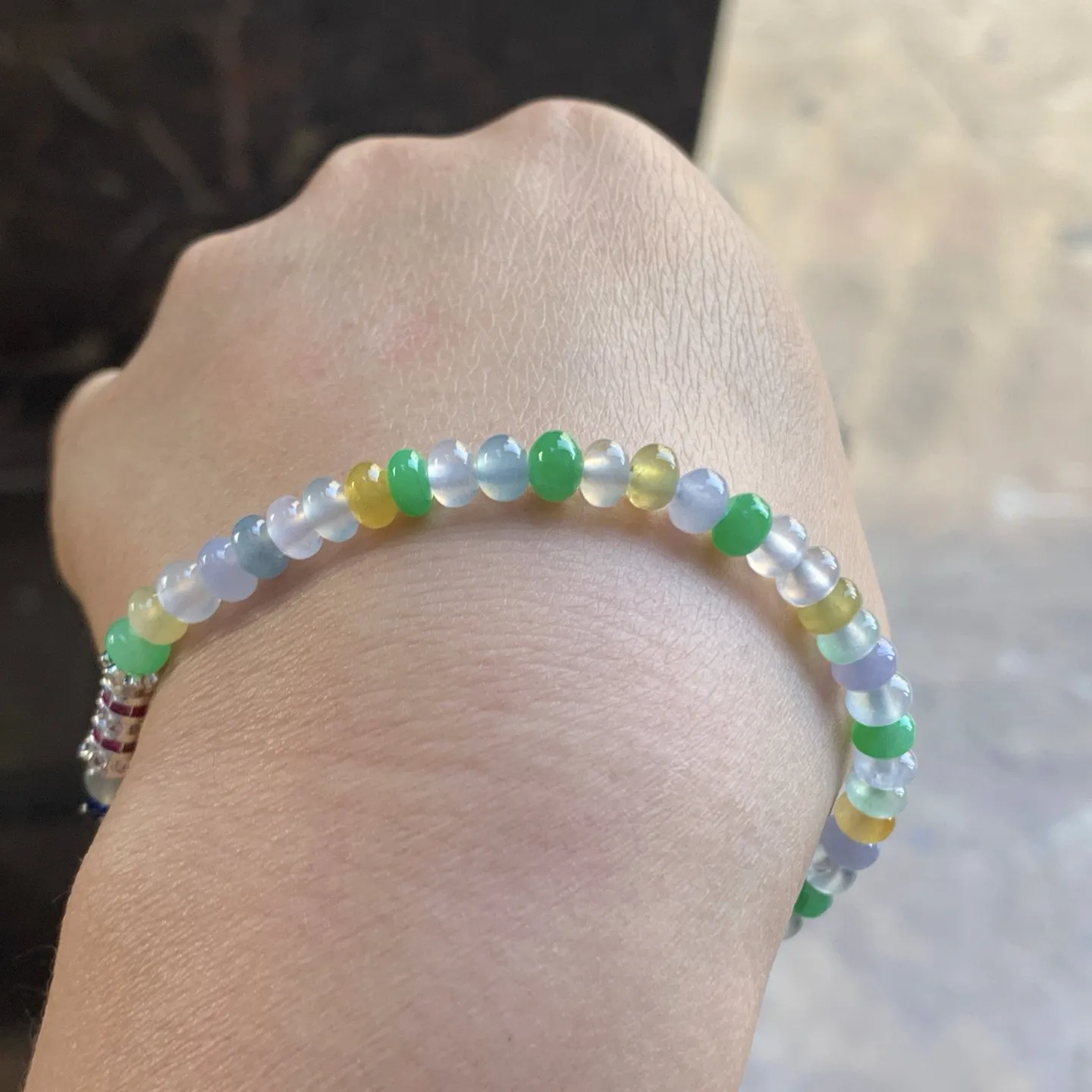 多彩手串^_^鲜艳 冰透 尺寸5-2.8