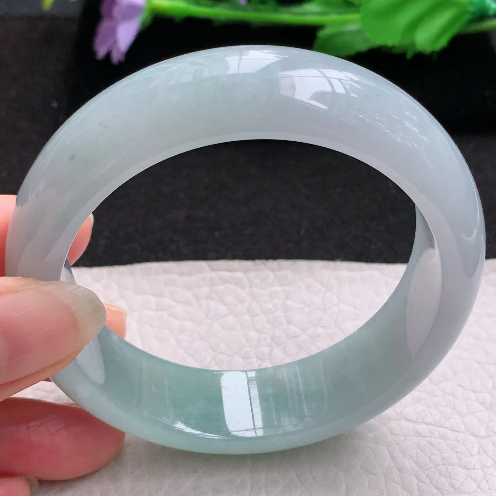 nr实拍58.5*17.5*8.6轮胎镯 缅甸翡翠a货玉手镯冰晴大气宽边玉手环