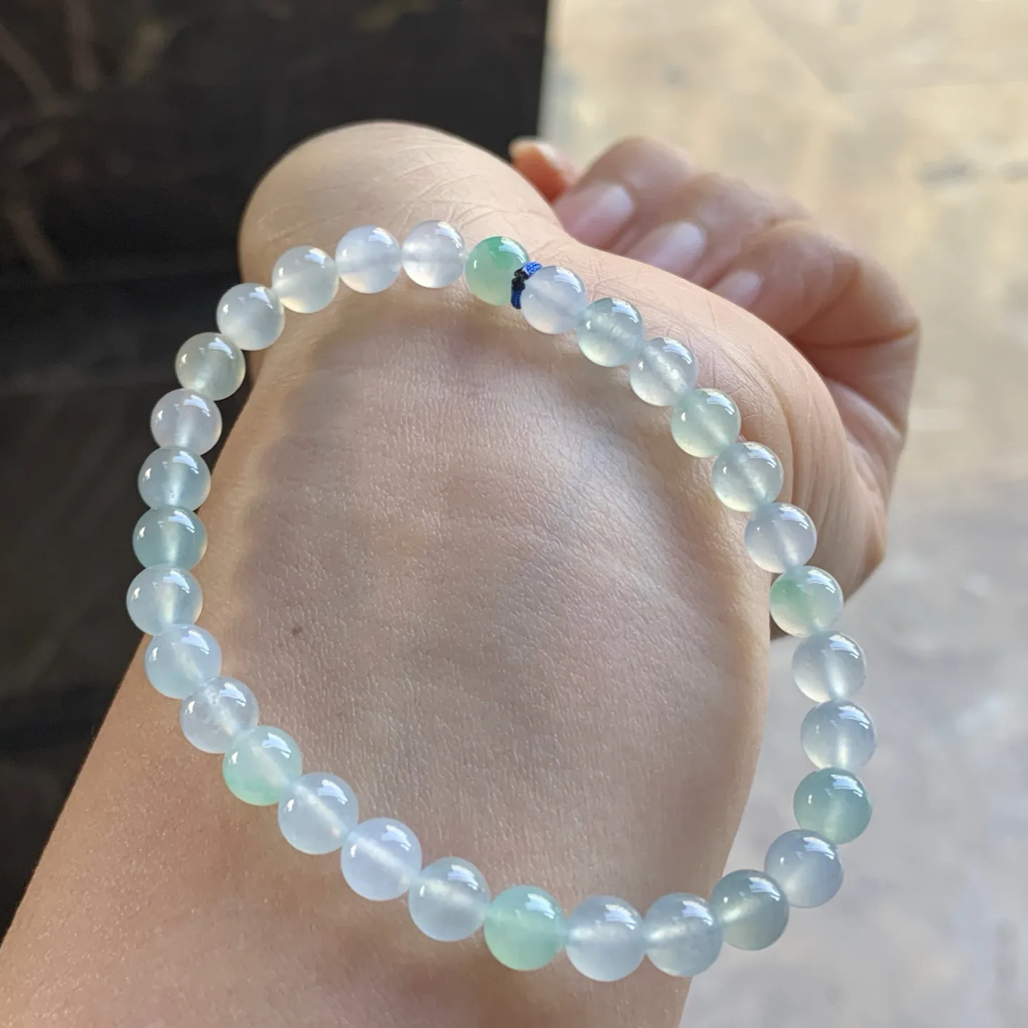 冰种手串^_^冰透 清新 尺寸5.6