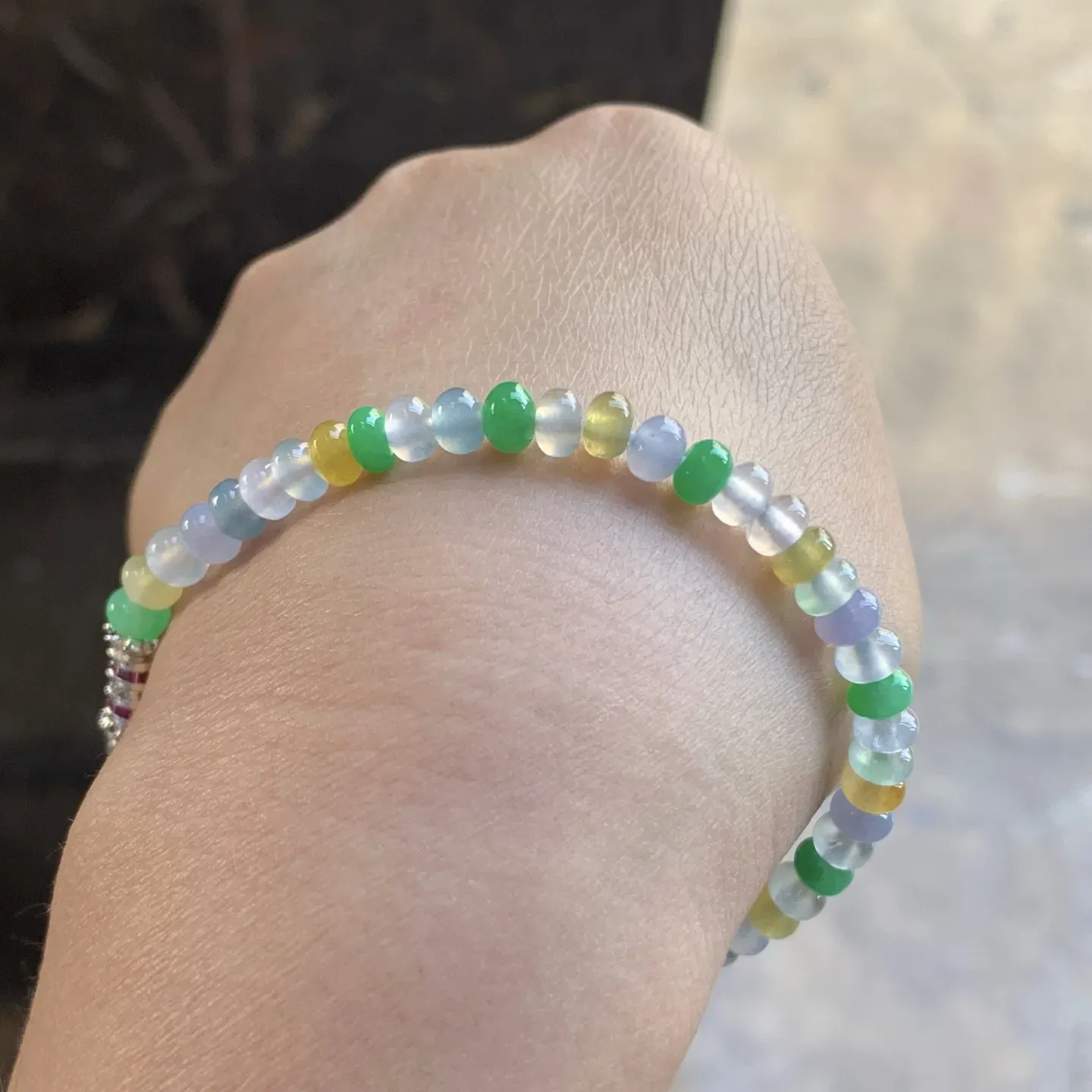 多彩手串^_^鲜艳 冰透 尺寸5-2.8