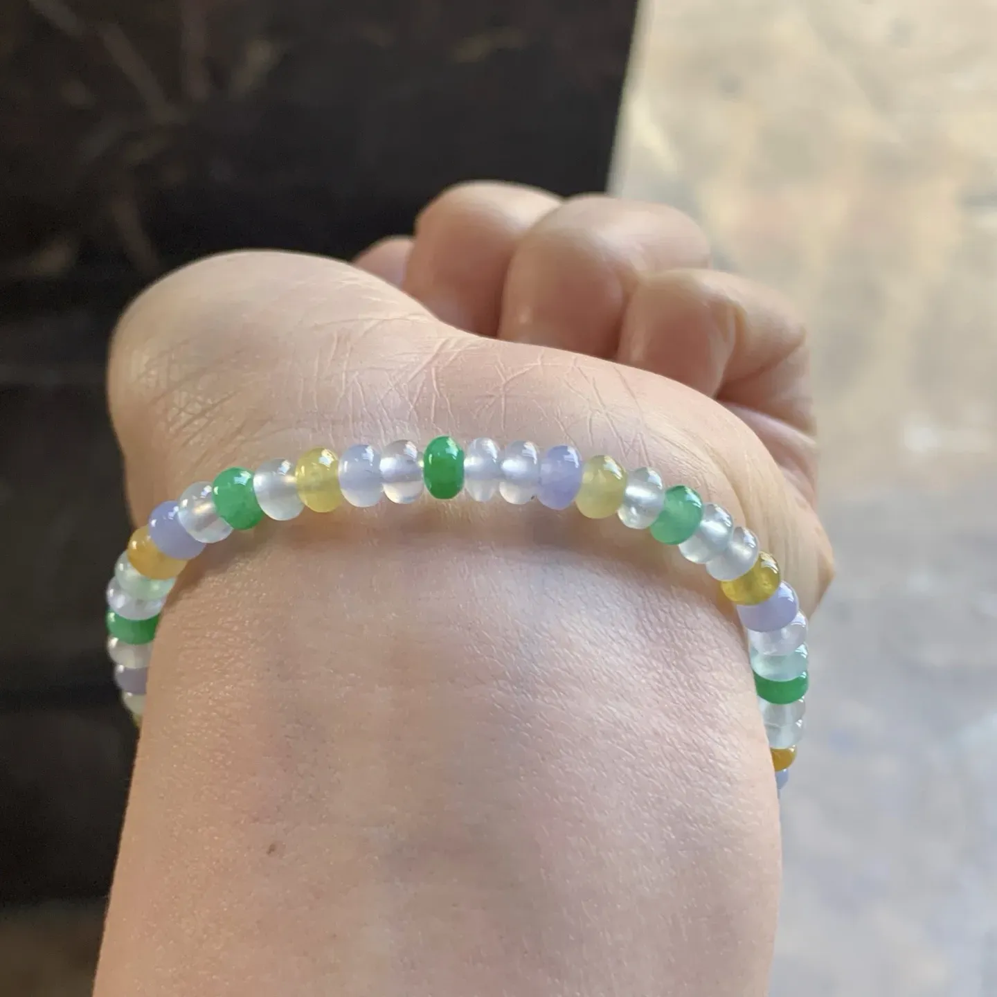 多彩手串^_^鲜艳 冰透 尺寸5-2.8