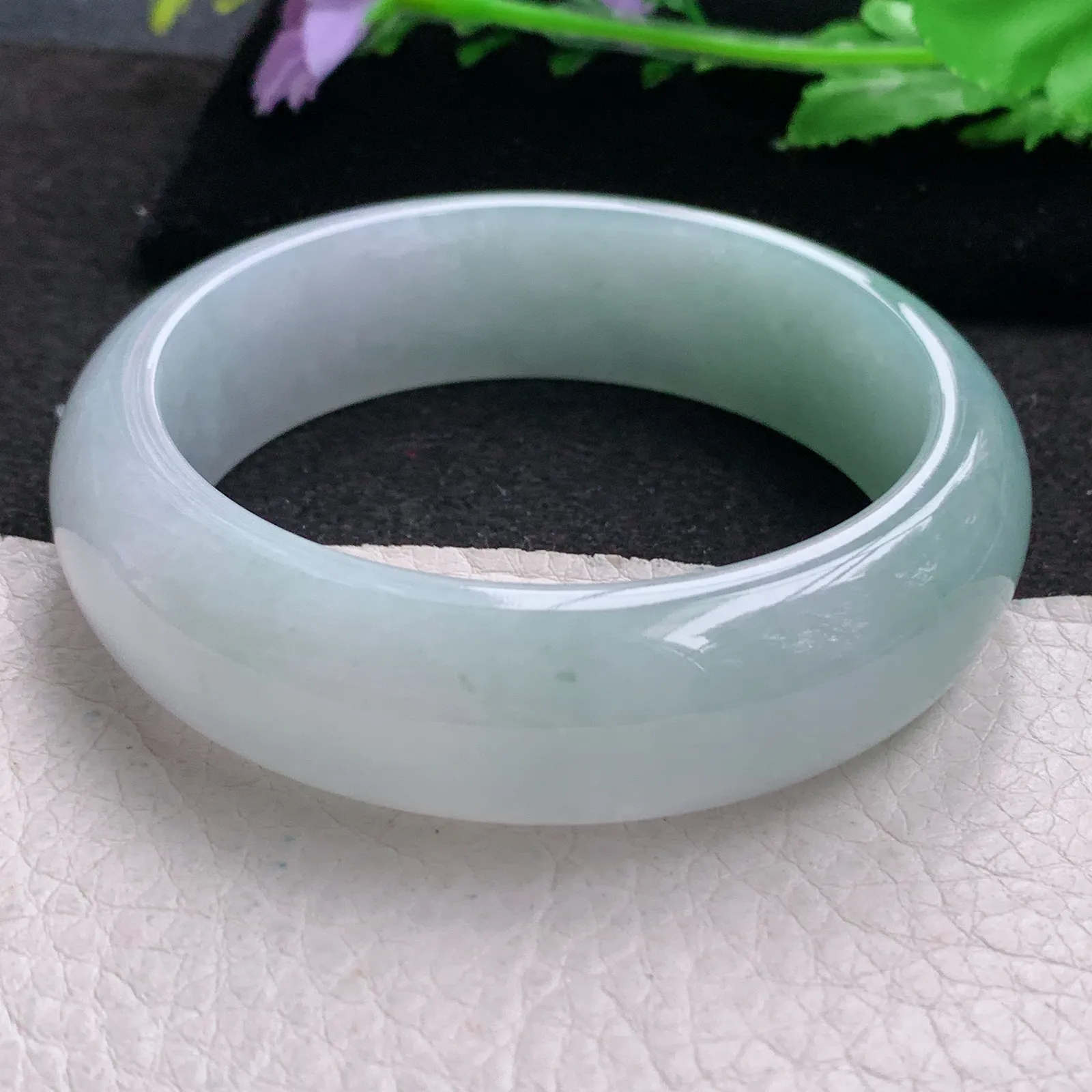 nr实拍58.5*17.5*8.6轮胎镯 缅甸翡翠a货玉手镯冰晴大气宽边玉手环