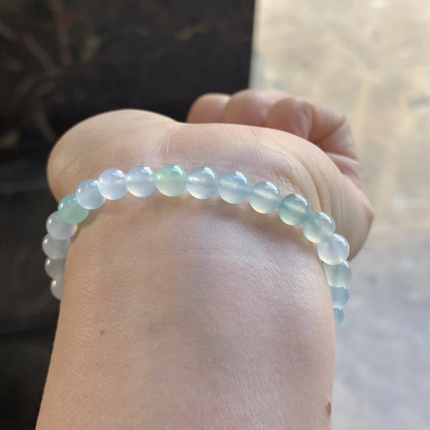 冰种手串^_^冰透 清新 尺寸5.6