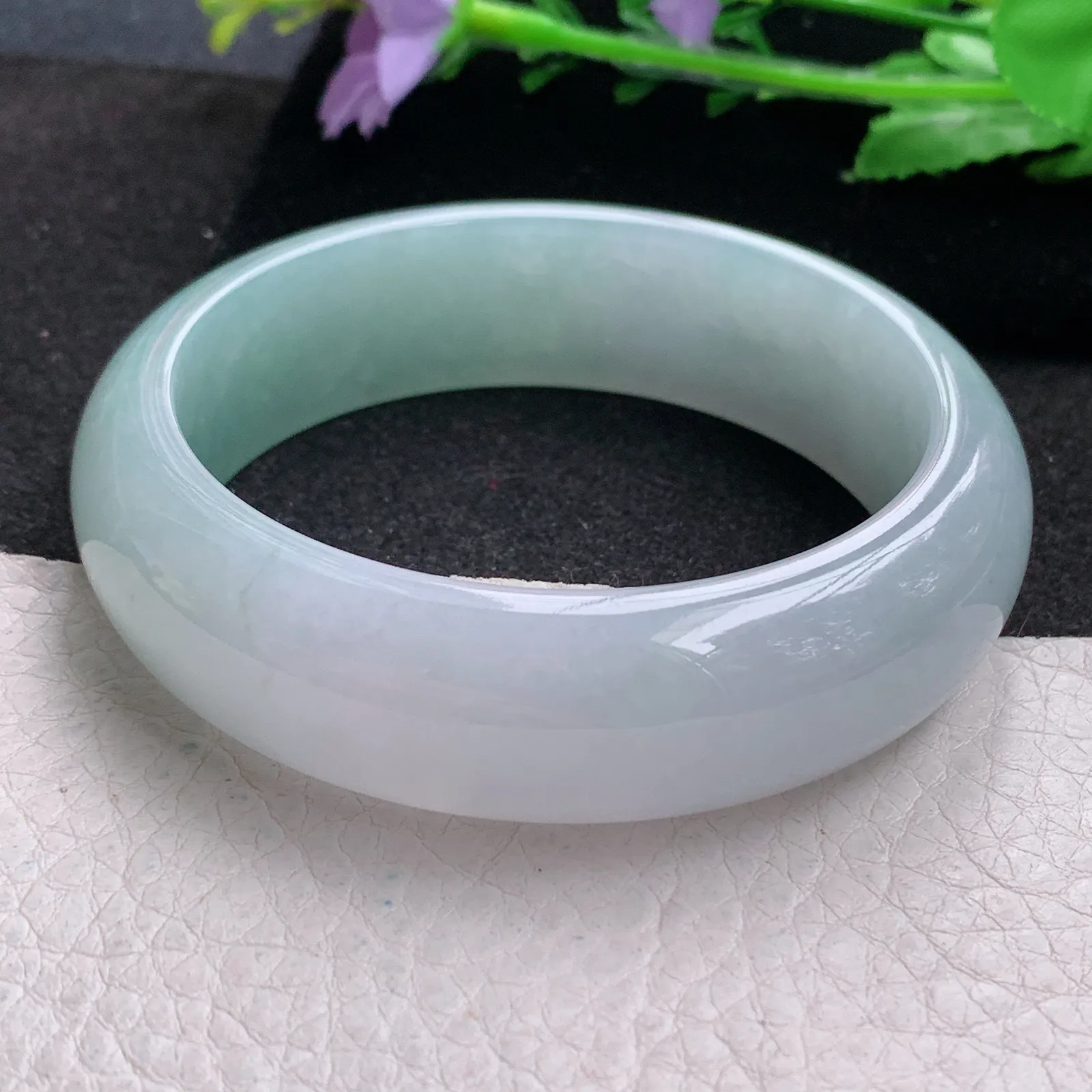 nr实拍58.5*17.5*8.6轮胎镯 缅甸翡翠a货玉手镯冰晴大气宽边玉手环