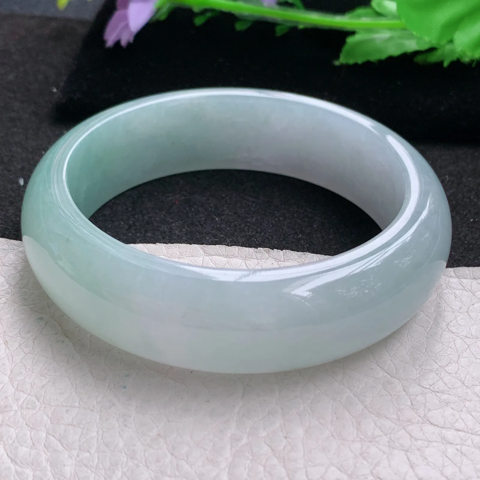 nr实拍58.5*17.5*8.6轮胎镯 缅甸翡翠a货玉手镯冰晴大气宽边玉手环