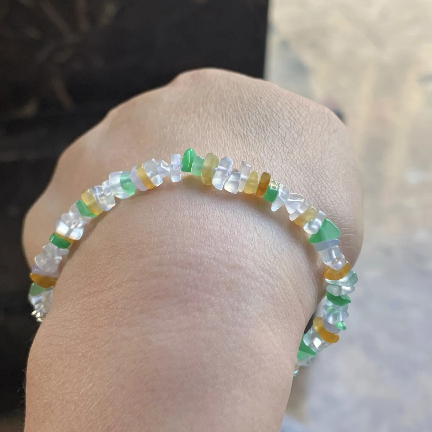 冰种手串^_^鲜艳 尺寸5.5-2.5