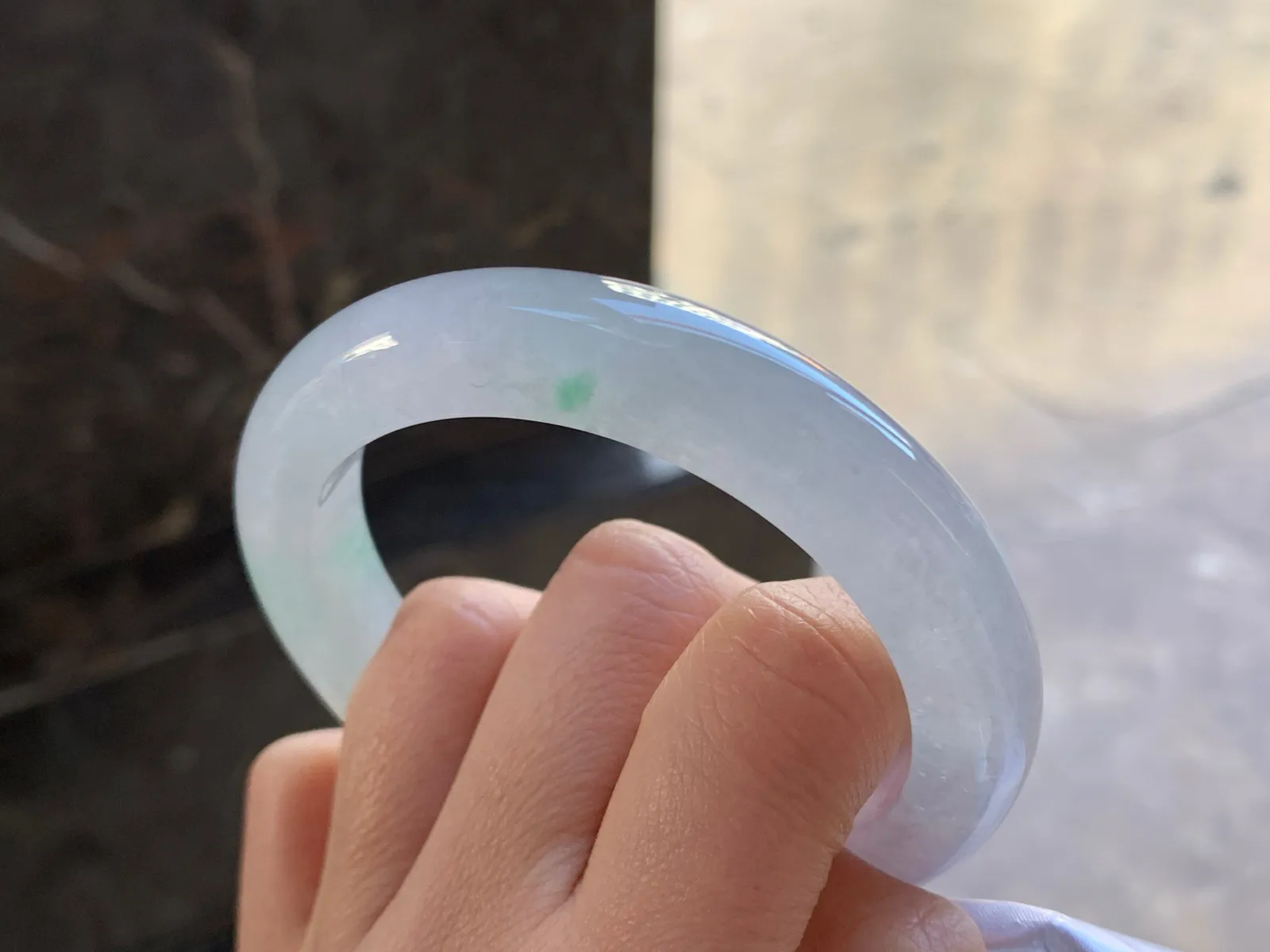 56-12.1-9.3

冰种手镯^_^清新冰透