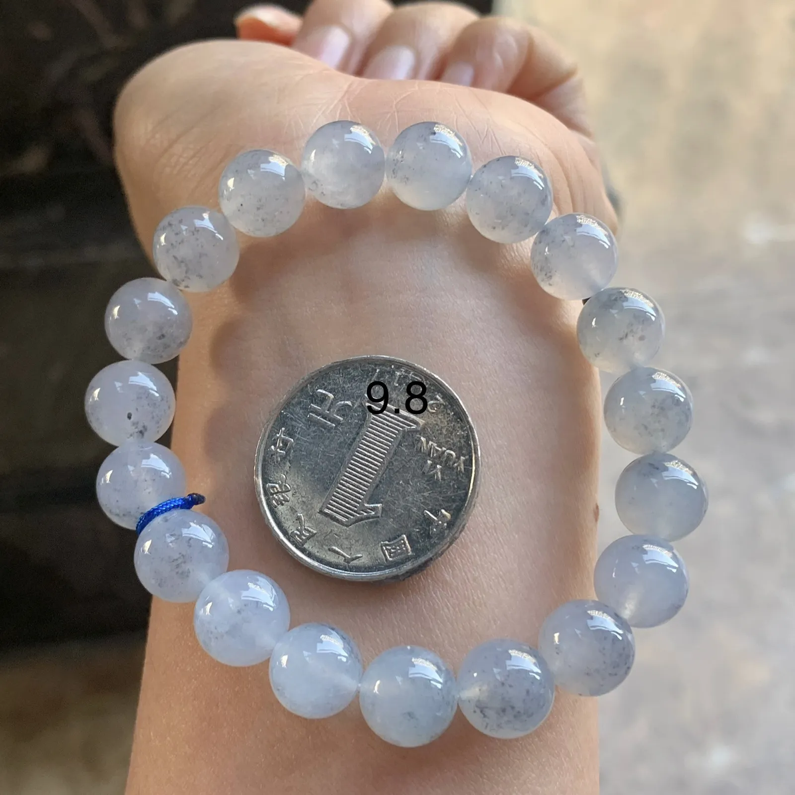 冰种乌鸡手串^_^冰透 清新 尺寸9.8