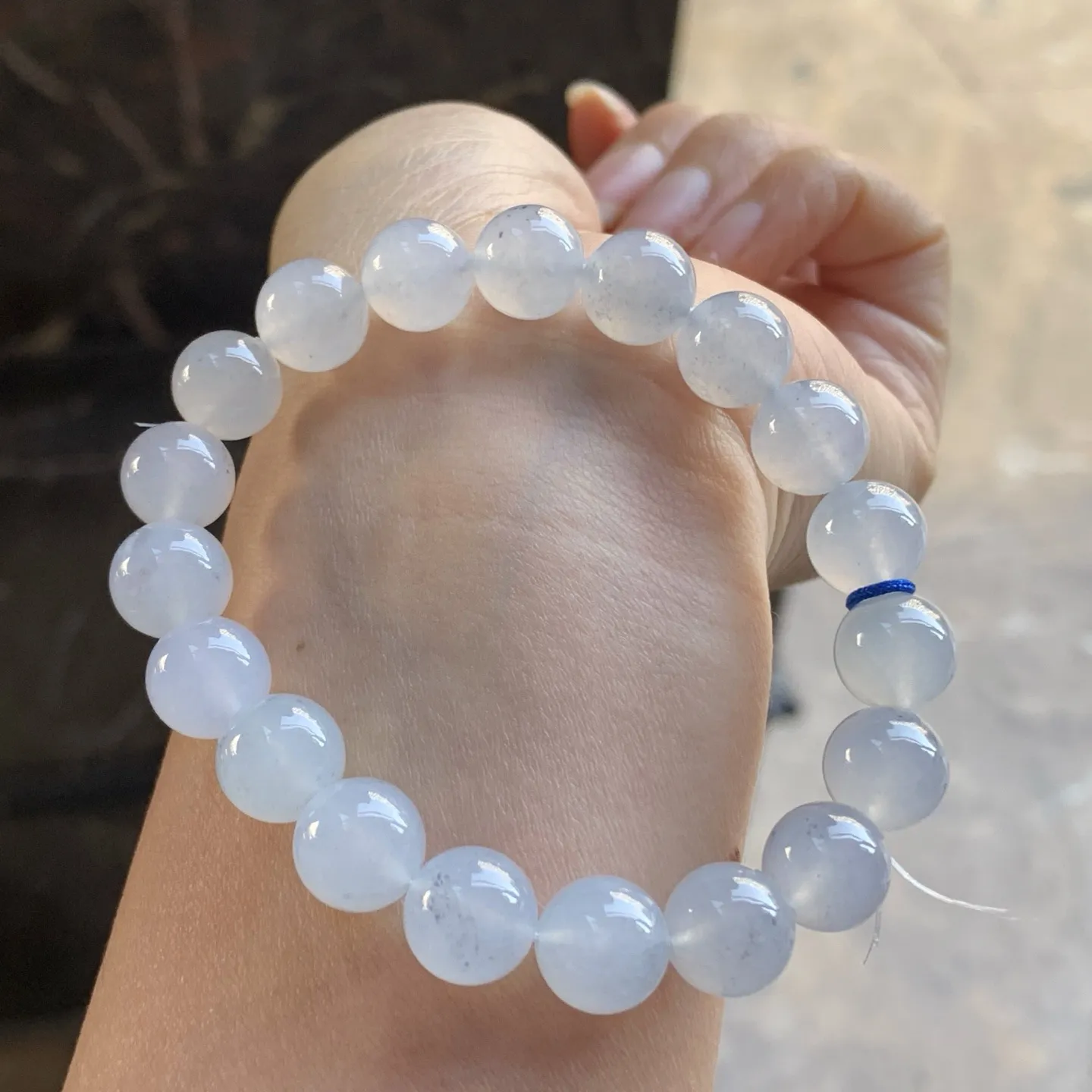 冰种淡紫手串^_^冰透 清新 尺寸9.8