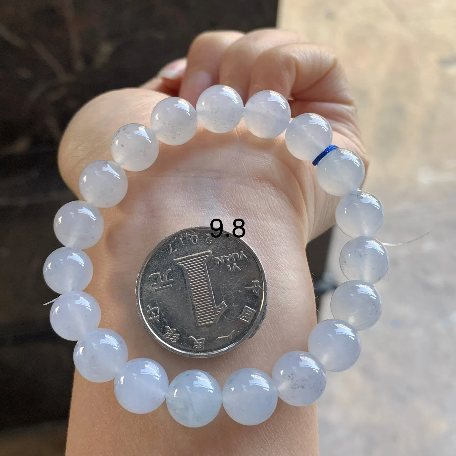 冰种淡紫手串^_^冰透 清新 尺寸9.8