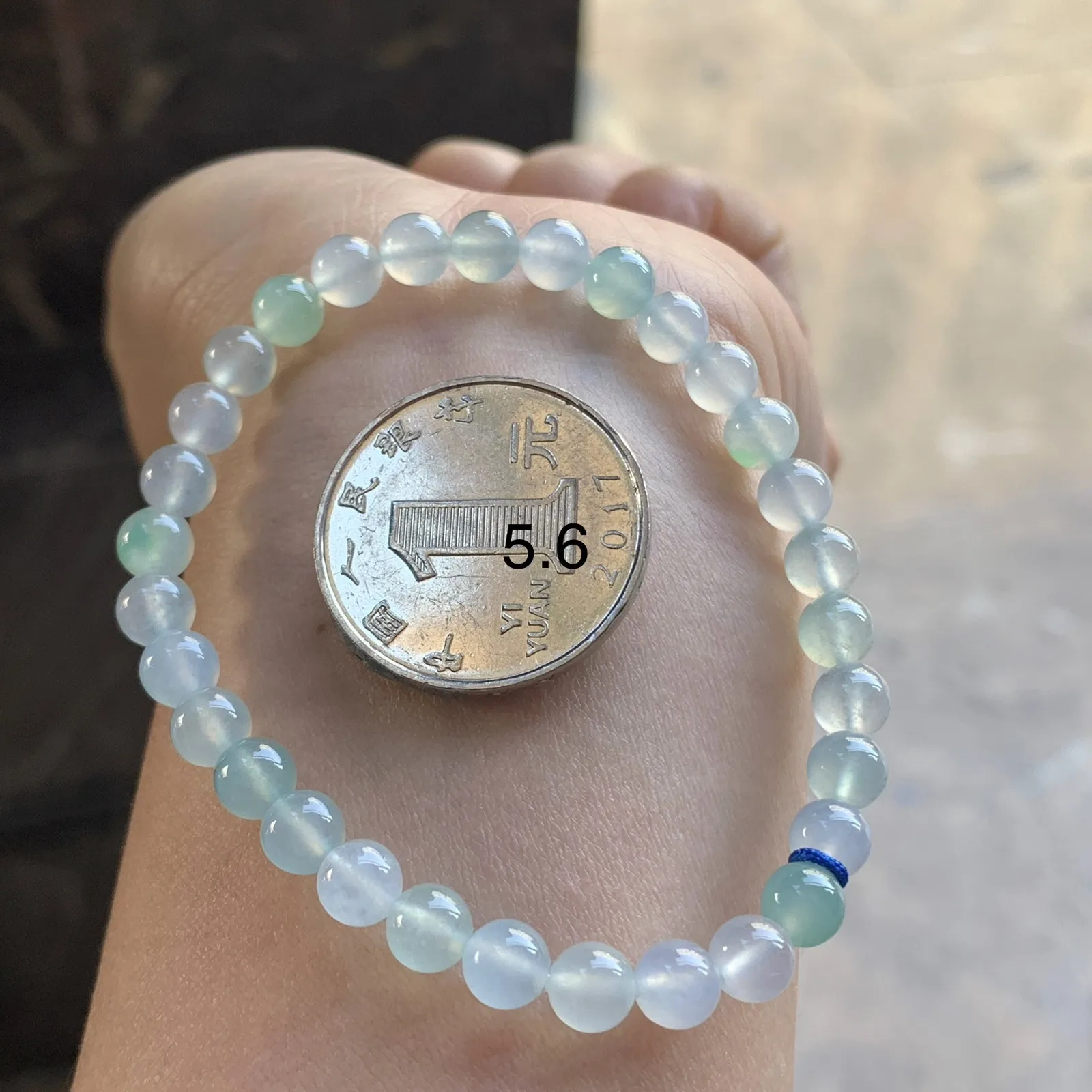 冰种手串^_^冰透 清新 尺寸5.6