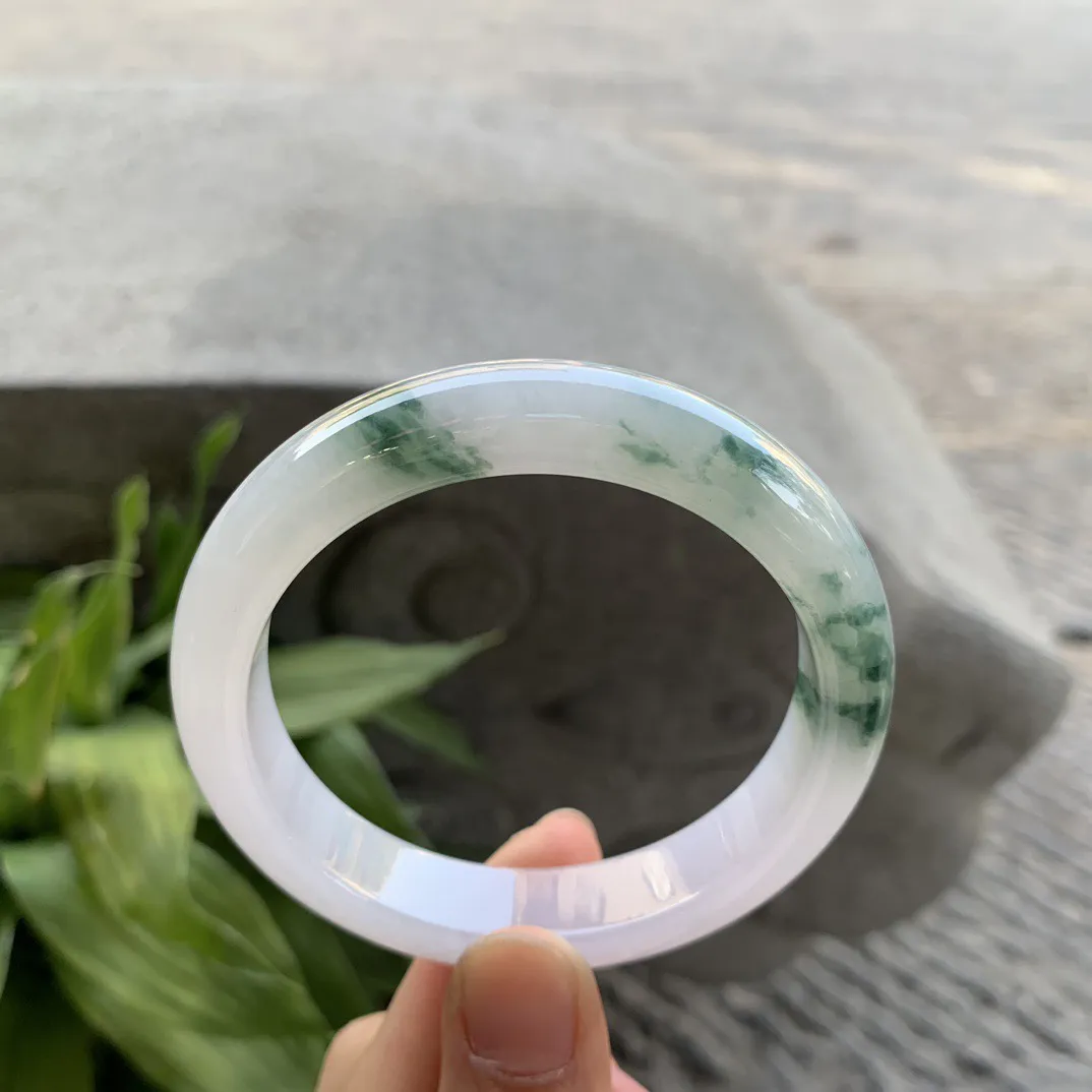 圈口 56.8-11.9-8.6【冰飘花正圈手镯】正圈56 57可戴