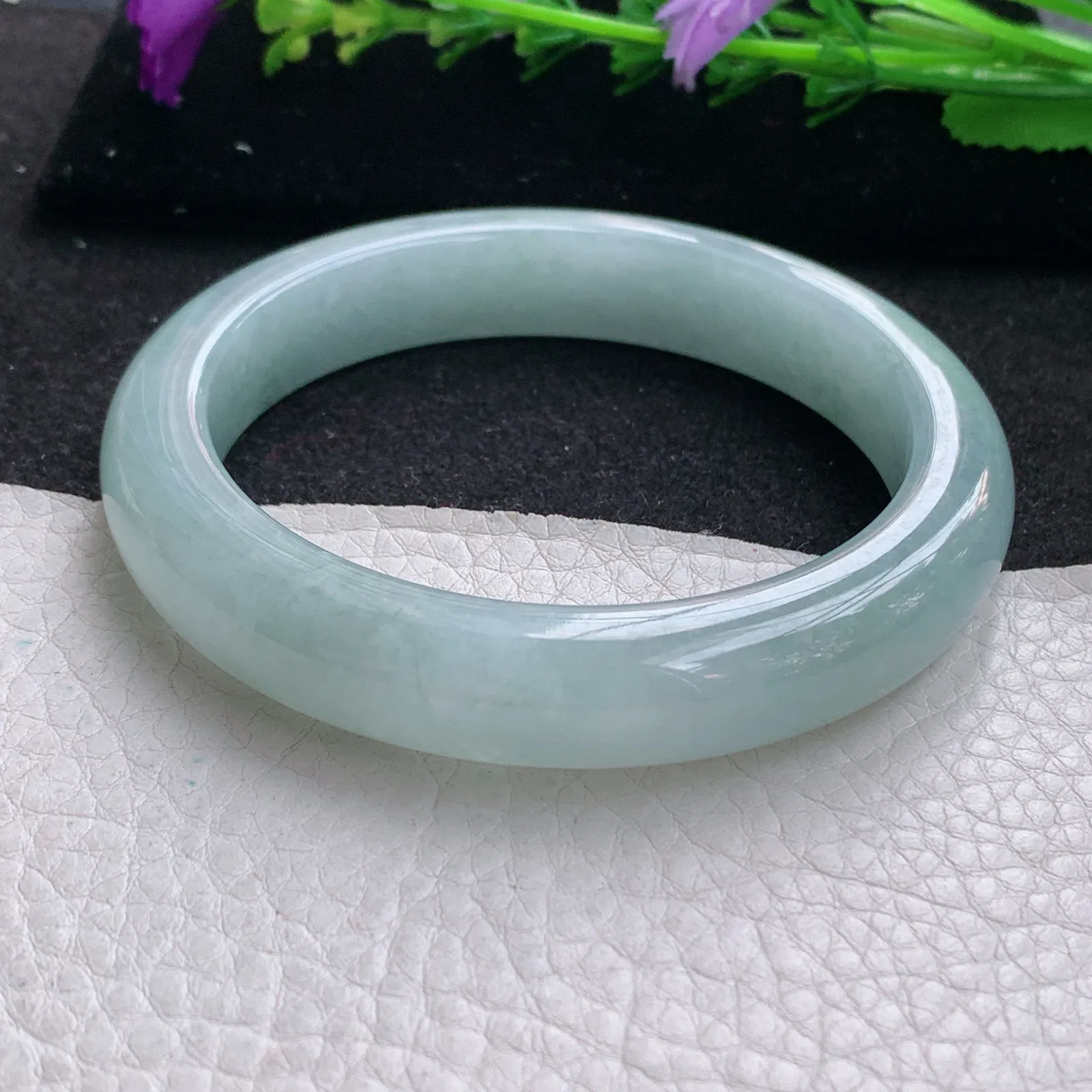 nr大圈口60*12.2*9平安镯 缅甸翡翠a货玉手镯冰润宽边玉手环