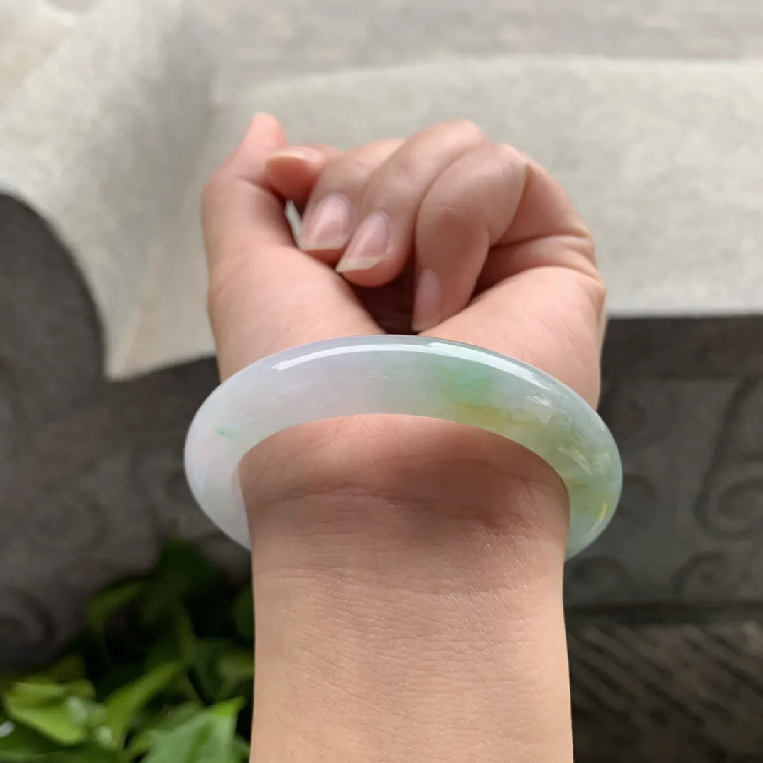 小圈口53.1-10.5-8.2 【冰双彩正圈手镯】正圈53 54可戴