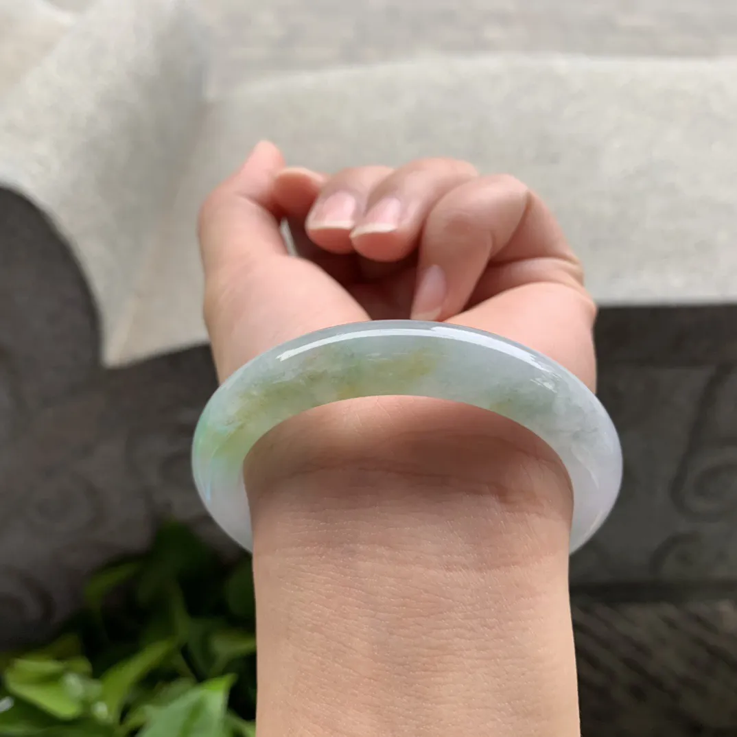 小圈口53.1-10.5-8.2 【冰双彩正圈手镯】正圈53 54可戴