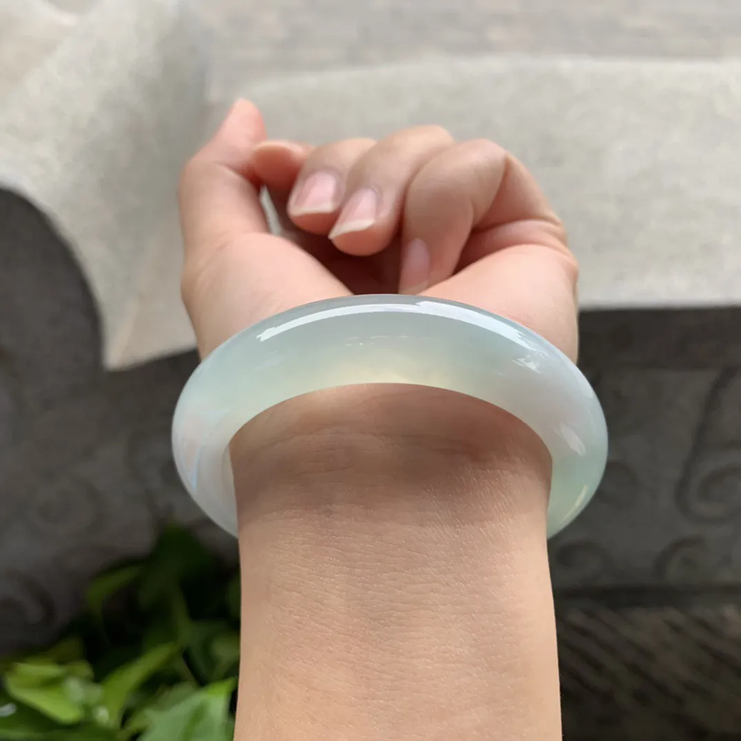 小圈口 52.7-12.8-8.8【冰晴圈口正圈手镯】正圈52 53可戴