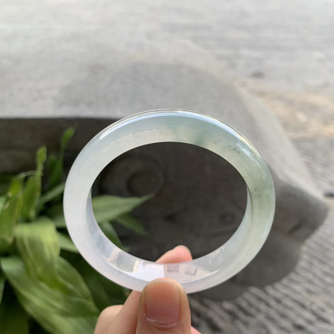 圈口54.6-12.4-8.4【冰种晴正圈手镯】正圈54 55可戴