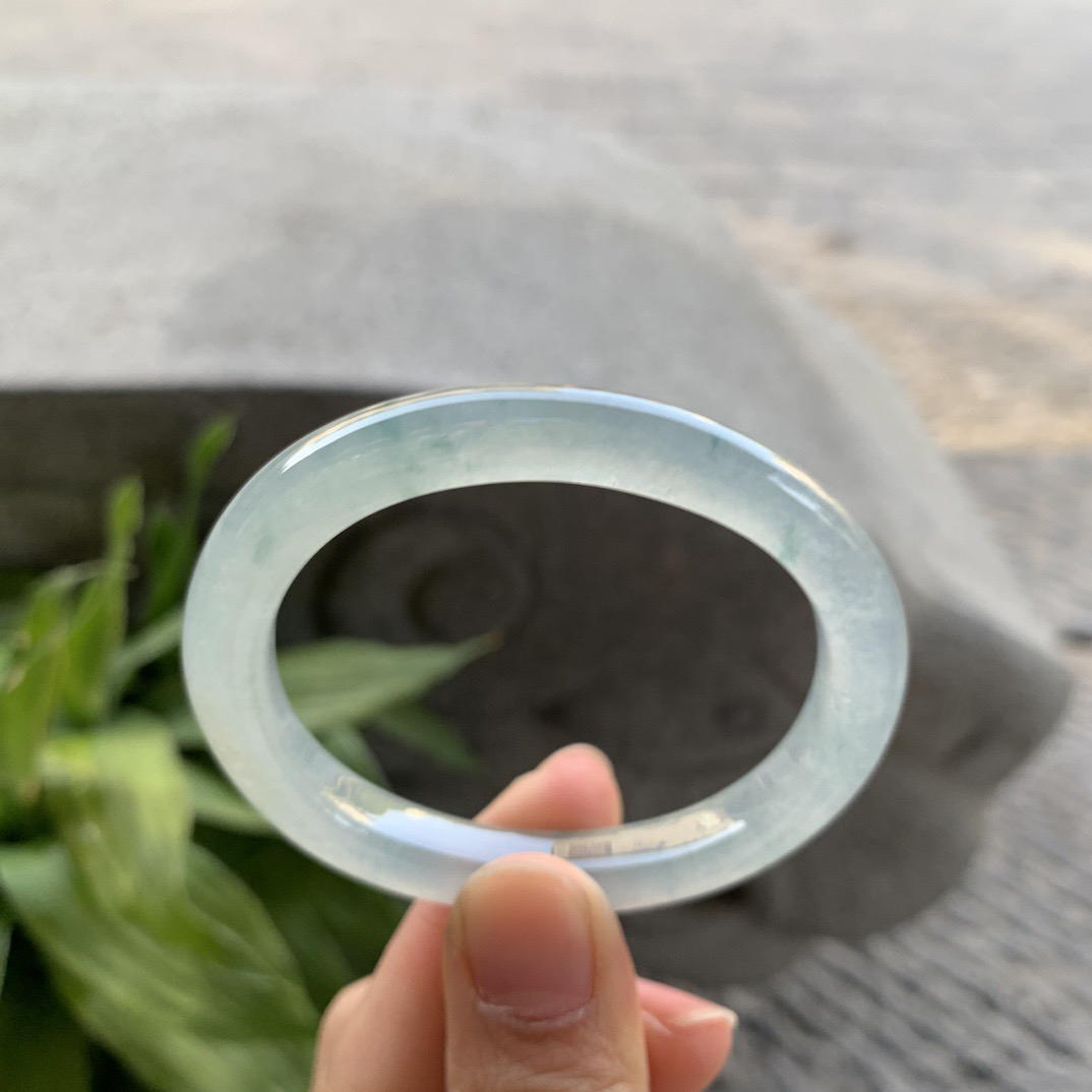 小圈口 51.5-42.8-8-7.5【冰种飘花贵妃手镯】贵妃51 52可戴