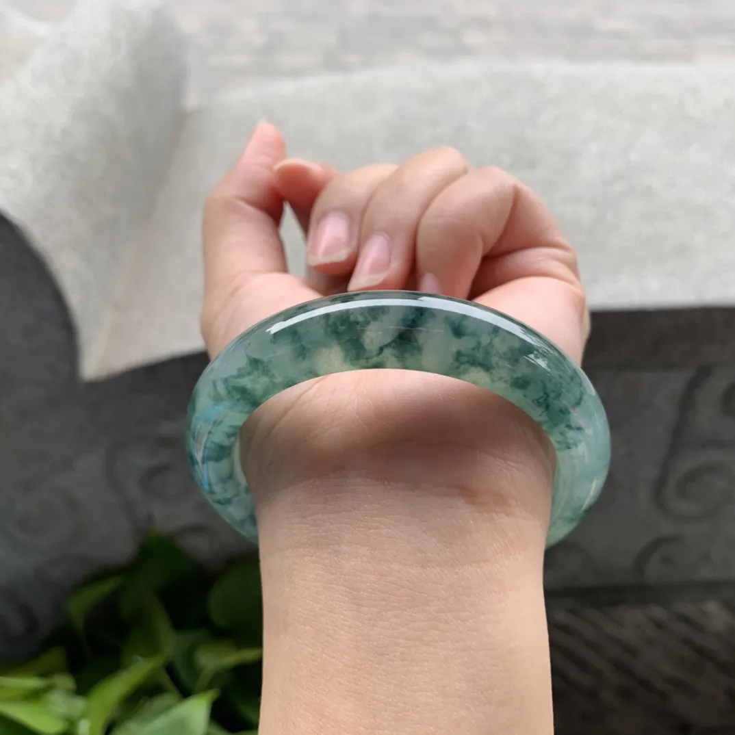 圈口 56.1-11.9-9【冰飘花正圈手镯】正圈56 57可戴