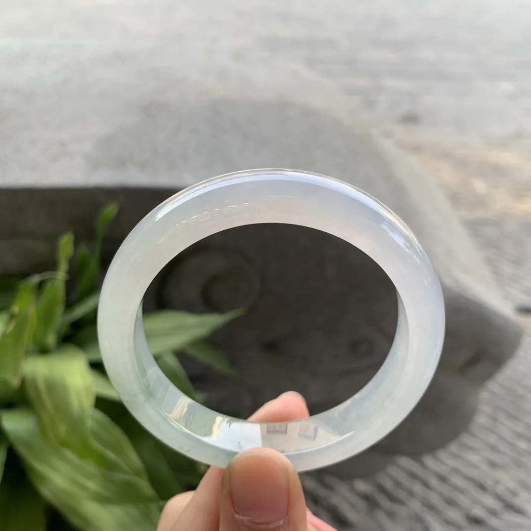 圈口54.6-12.4-8.4【冰种晴正圈手镯】正圈54 55可戴