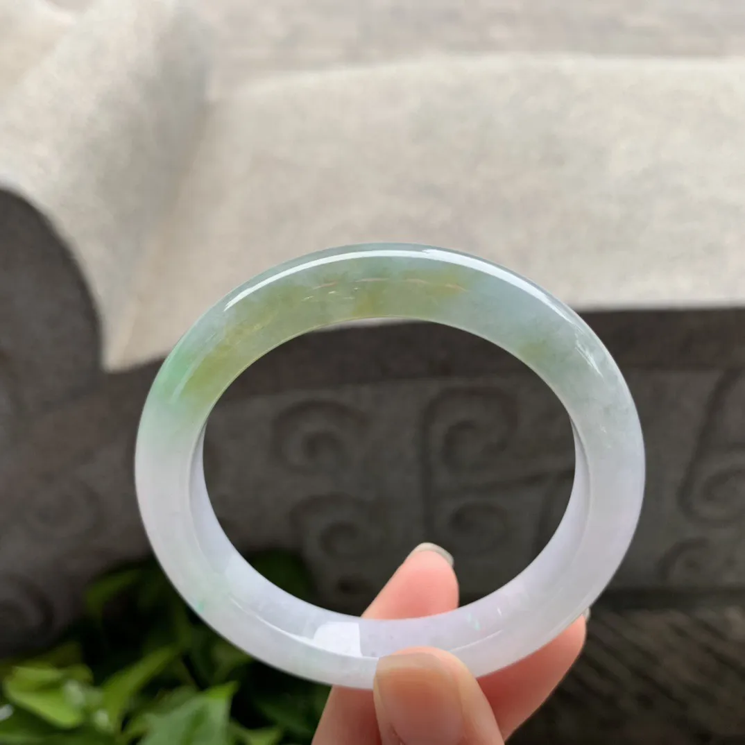 小圈口53.1-10.5-8.2 【冰双彩正圈手镯】正圈53 54可戴