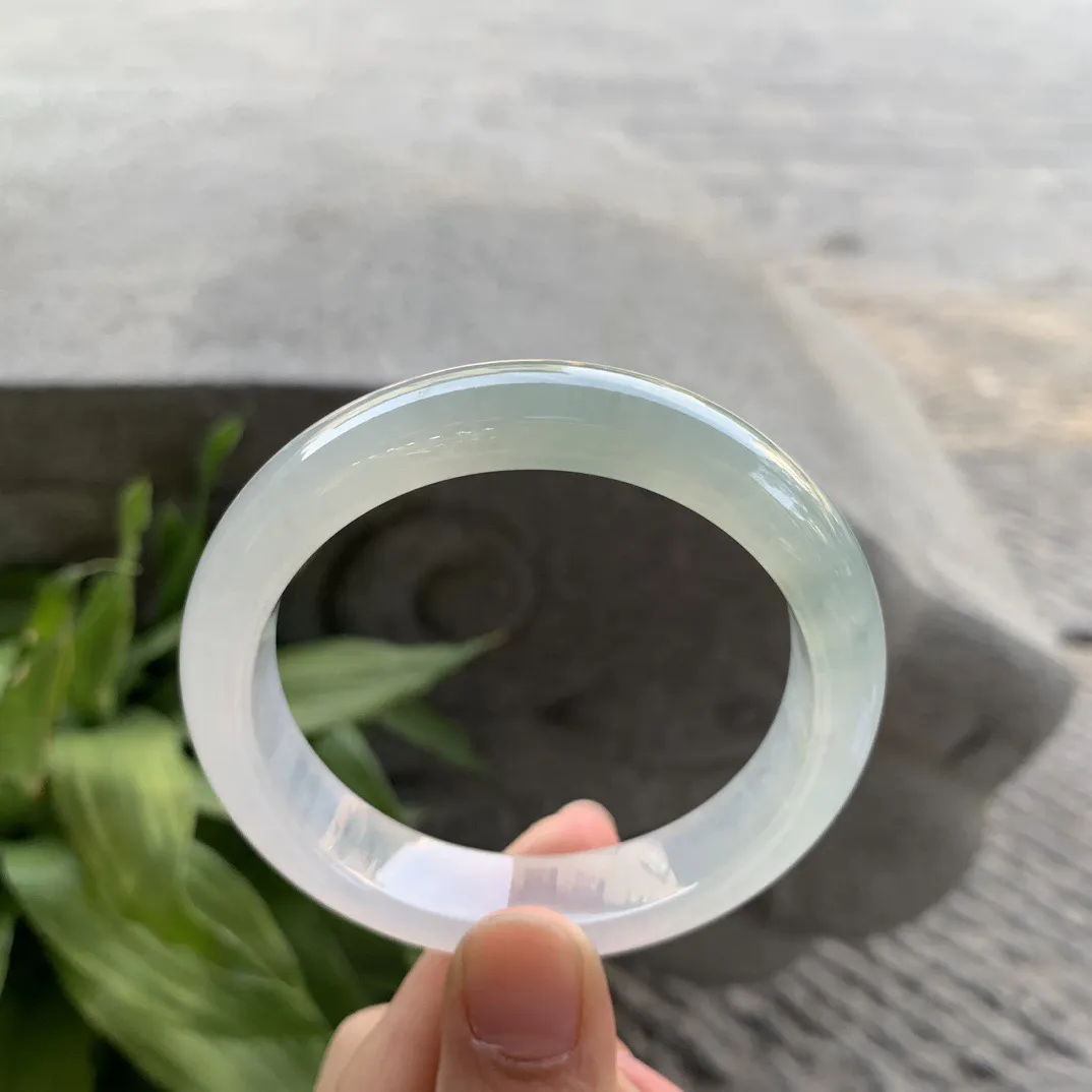 圈口54.6-12.4-8.4【冰种晴正圈手镯】正圈54 55可戴