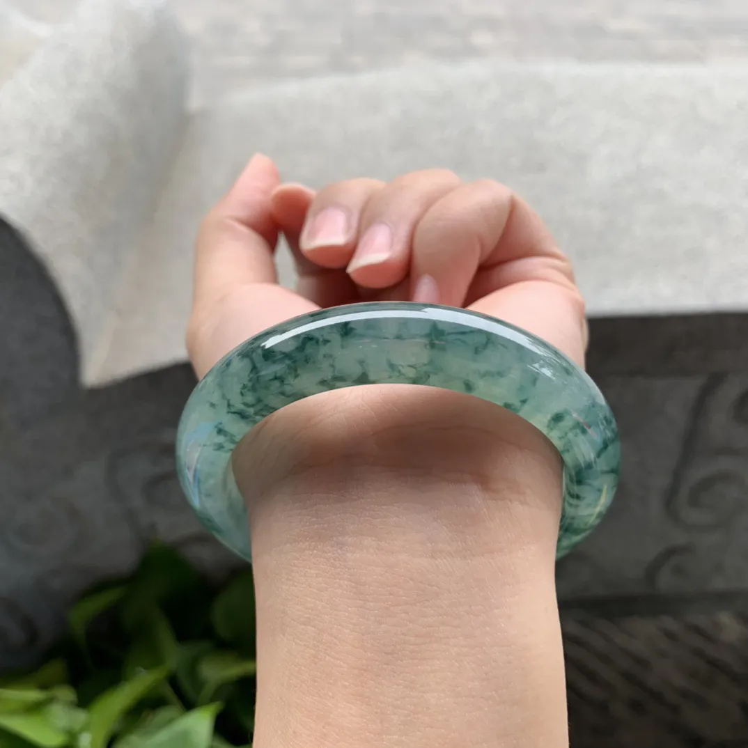 圈口 56.1-11.9-9【冰飘花正圈手镯】正圈56 57可戴