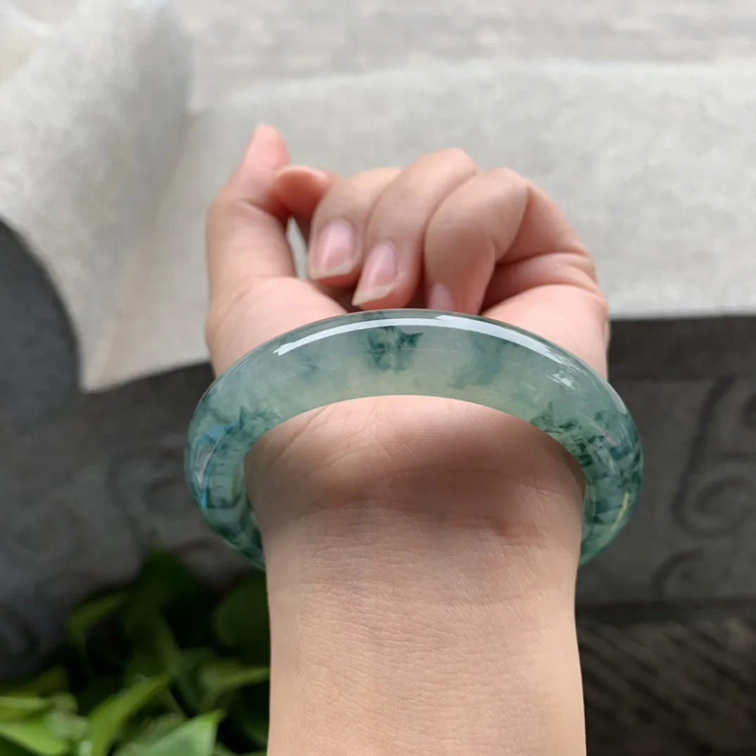 圈口 56.1-11.9-9【冰飘花正圈手镯】正圈56 57可戴