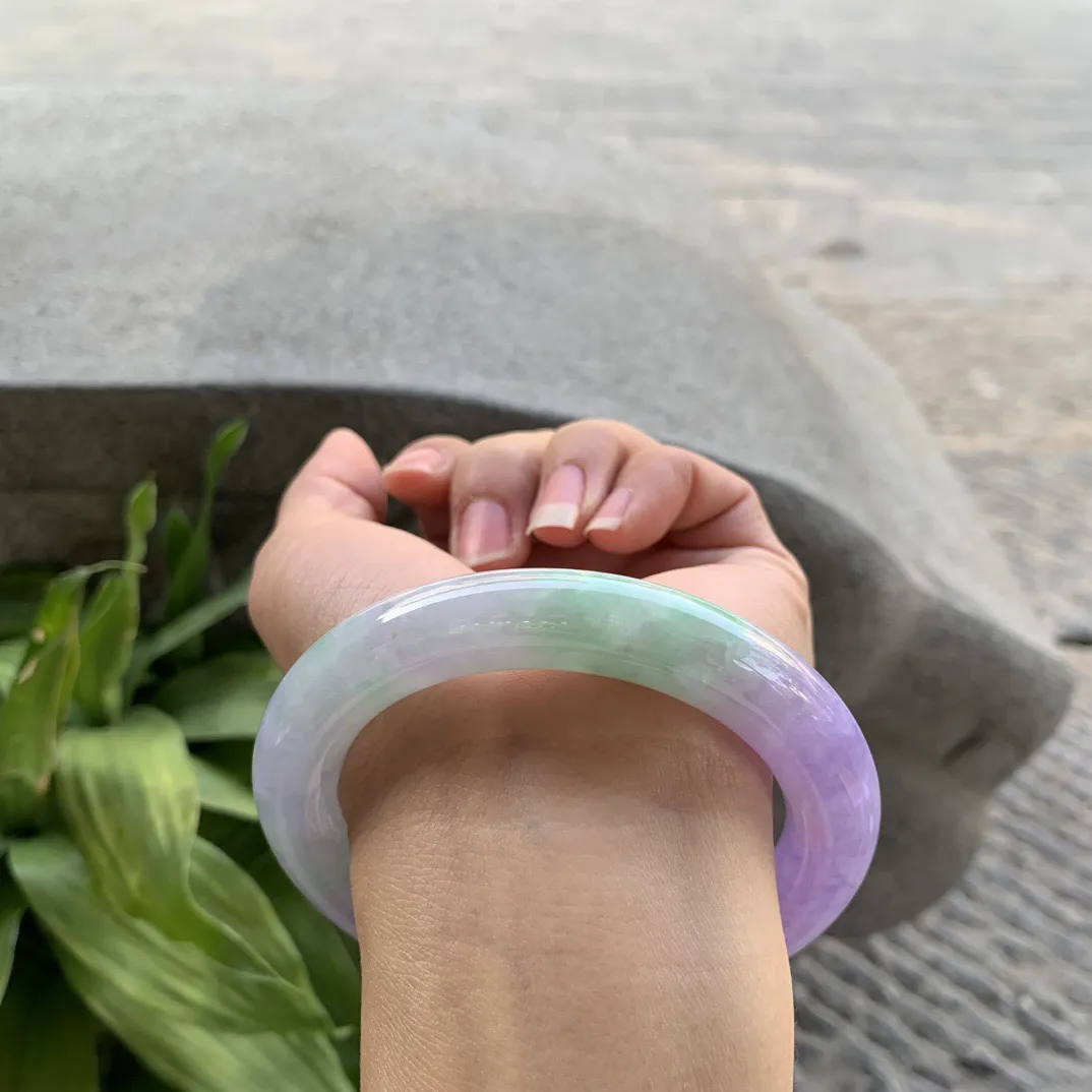 大圈口58.9-11.5 【春彩圆条手镯】圆条58 59可戴