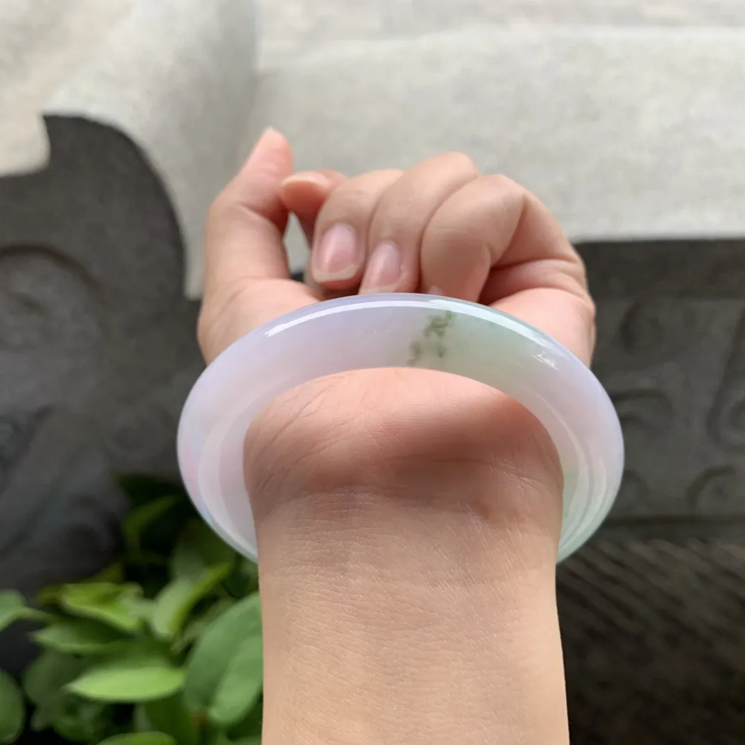 小圈口 53.4-10.3【冰春彩圆条手镯】圆条53 54可戴