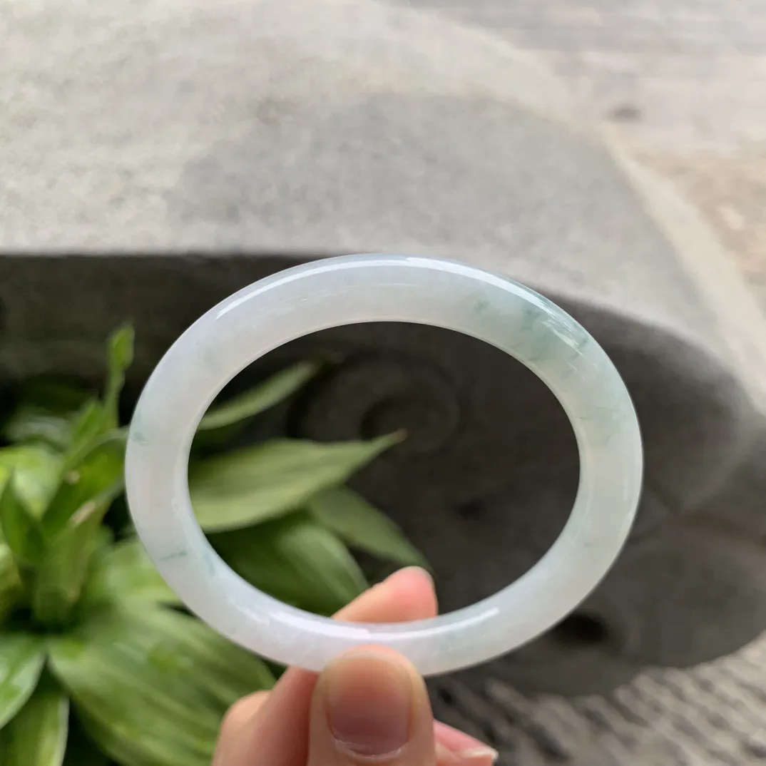 圈口54.3-8.1 【冰飘花圆条手镯】圆条54 55可戴