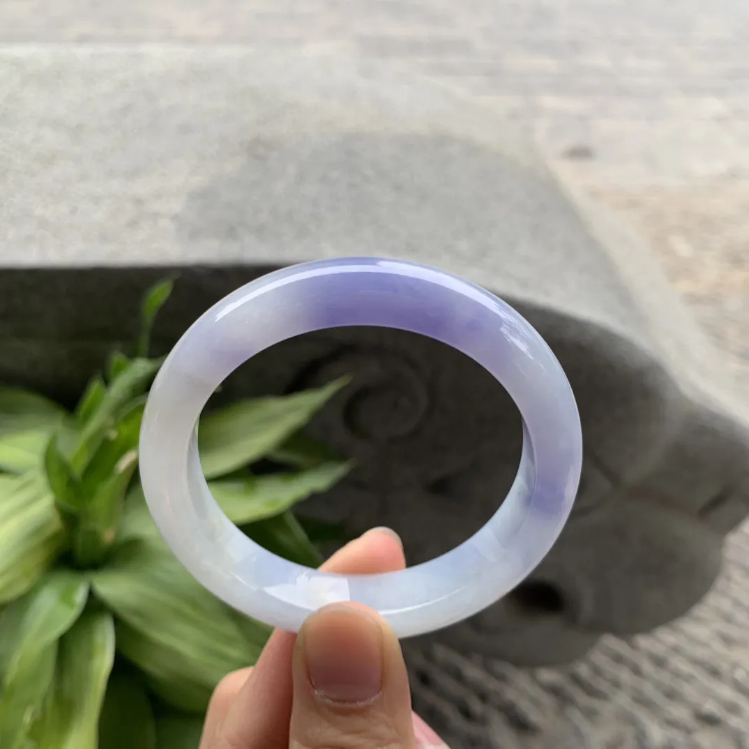 小圈口51.8-11.3-8.2 【冰茄紫正圈手镯】正圈51 52可戴