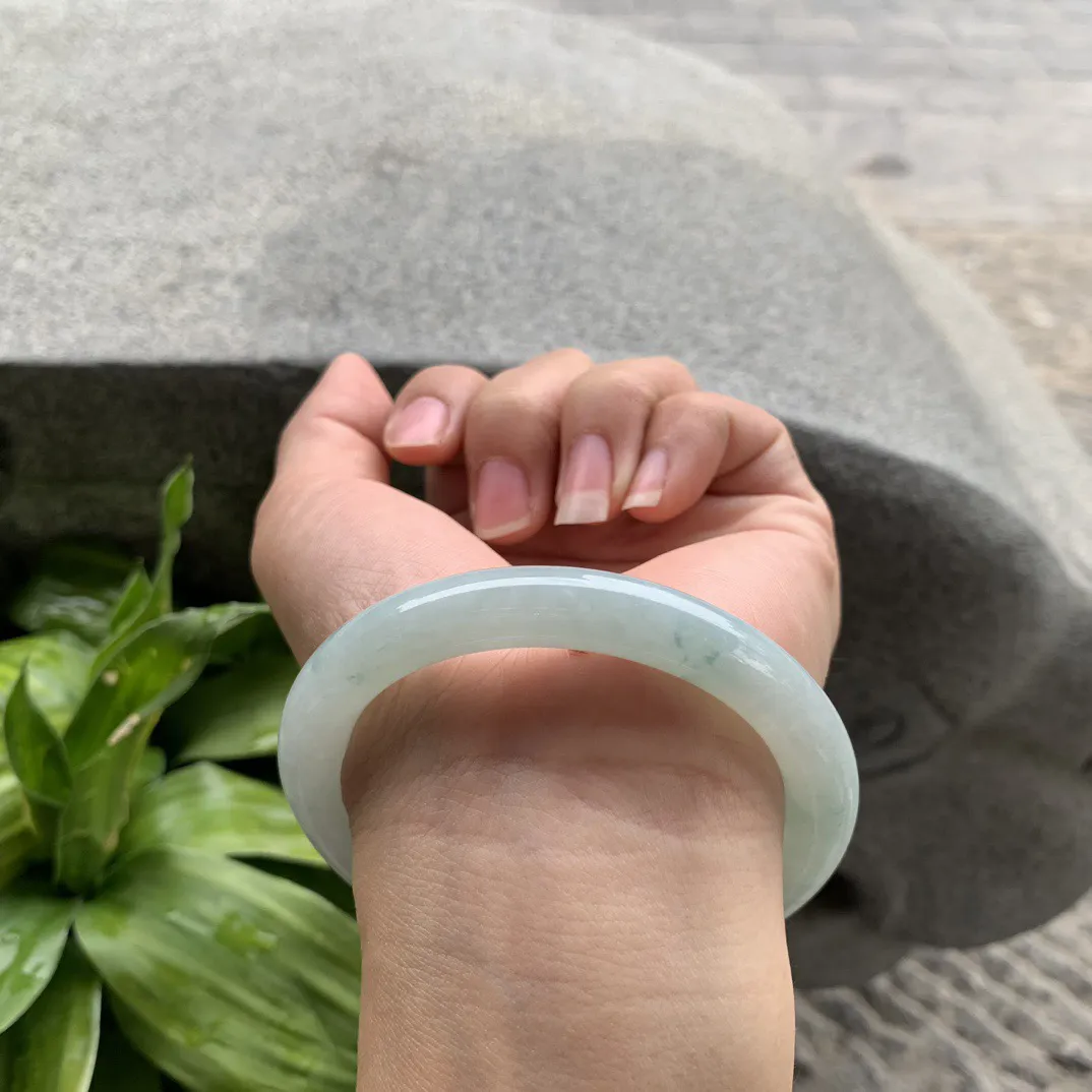 圈口 56.4-9.5【飘花圆条手镯】圆条56 57可戴