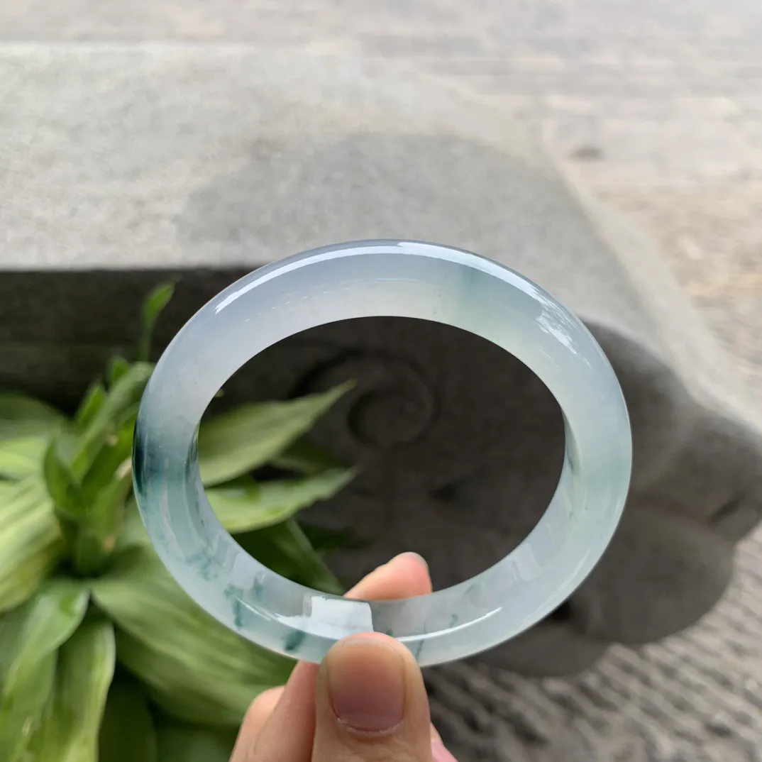 大圈口 59-12.7-9.2【高冰飘花正圈手镯】正圈59 60可戴