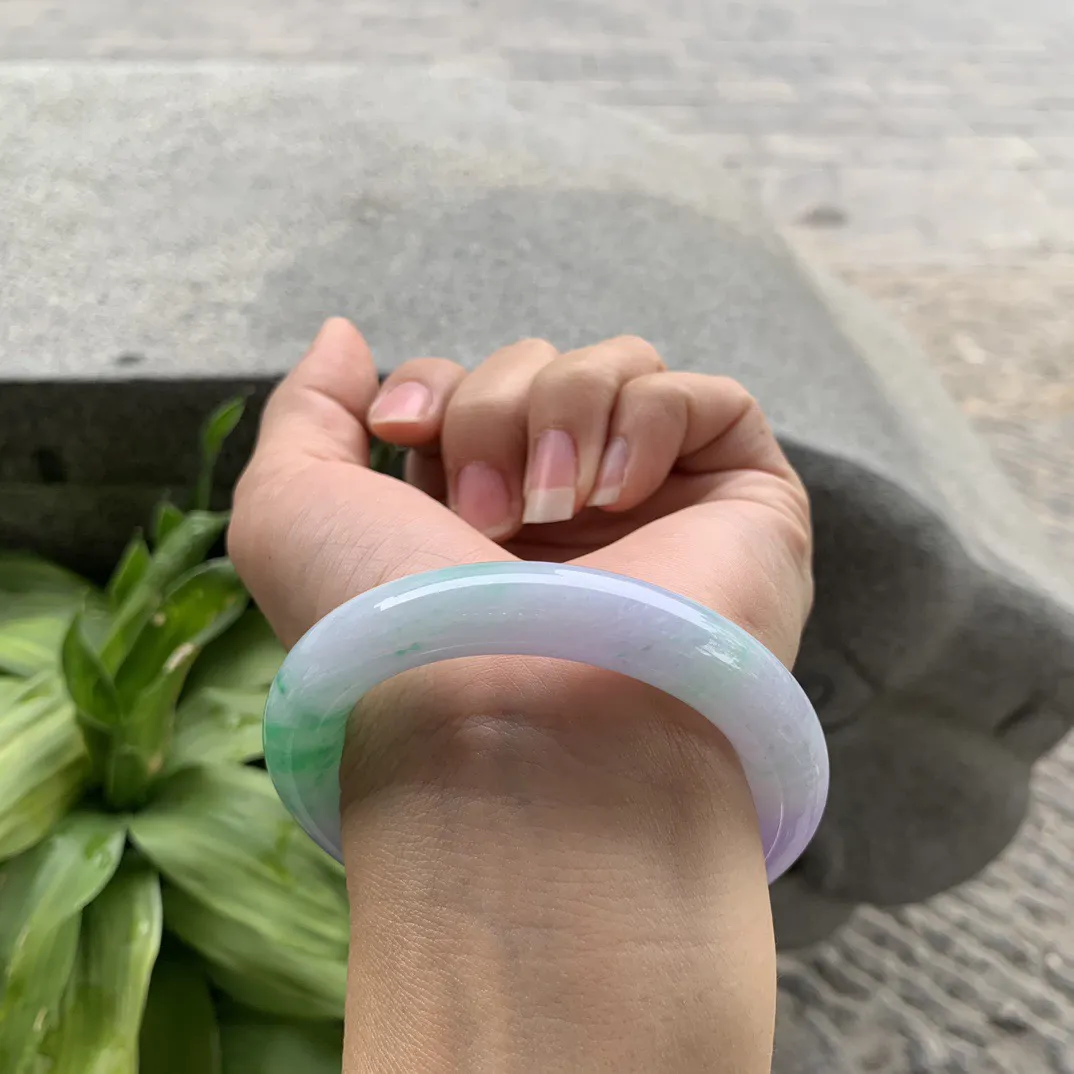 小圈口 51.5-10.7【春彩圆条手镯】圆条51 52可戴