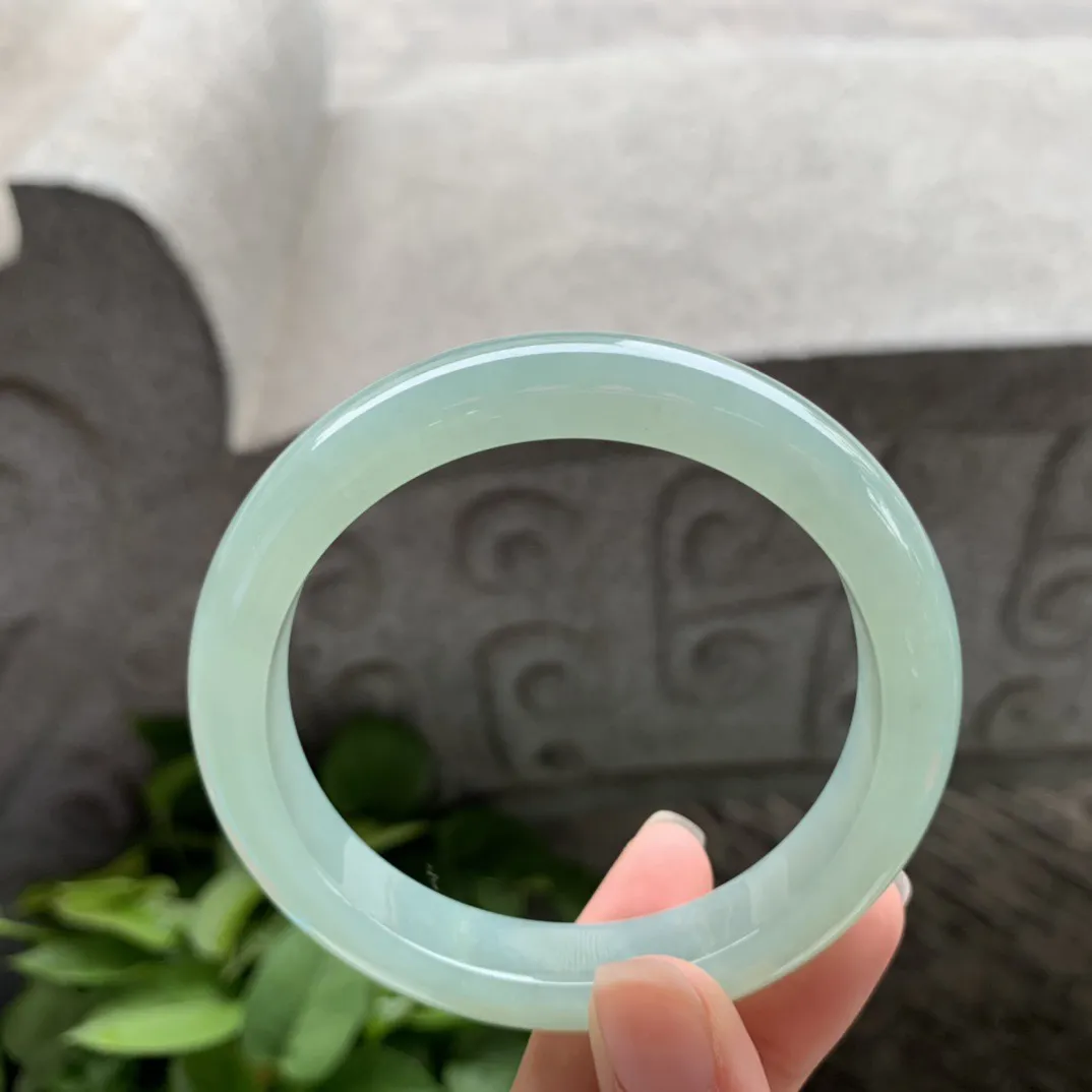 圈口57.8-11.5-8.6 【冰绿正圈手镯】正圈57 58可戴