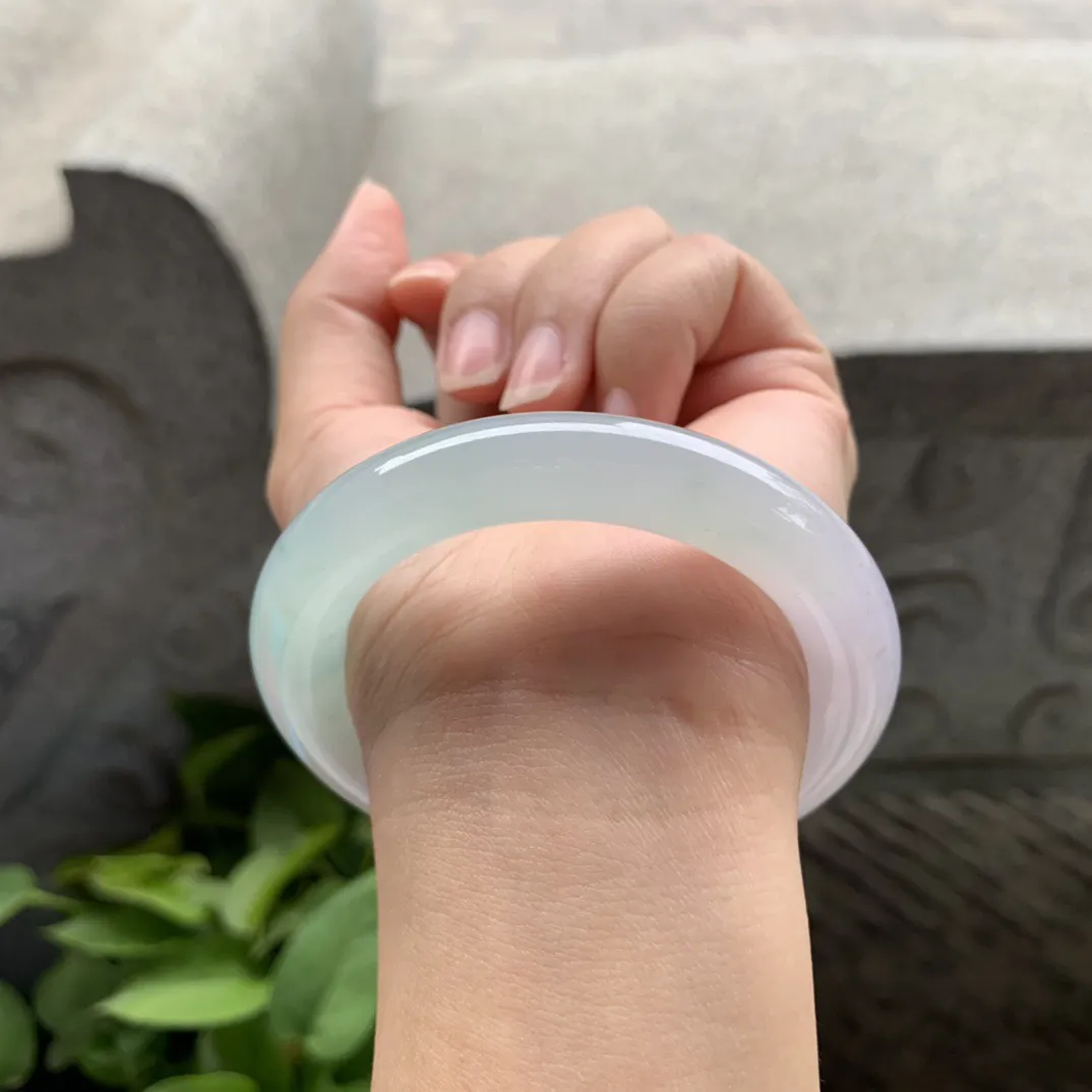 小圈口 53.4-10.3【冰春彩圆条手镯】圆条53 54可戴