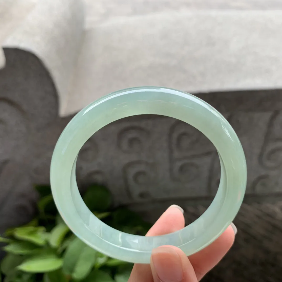 圈口57.8-11.5-8.6 【冰绿正圈手镯】正圈57 58可戴