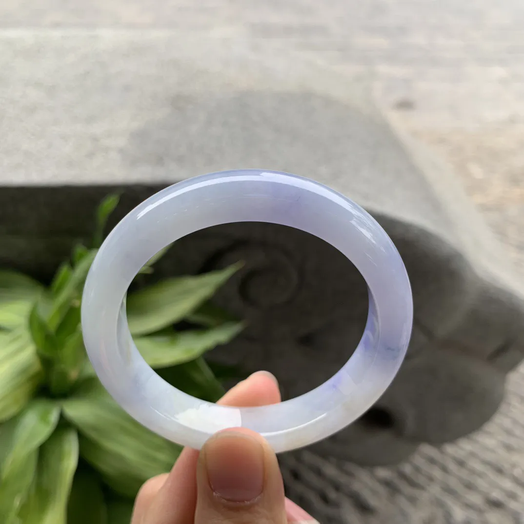 小圈口51.8-11.3-8.2 【冰茄紫正圈手镯】正圈51 52可戴