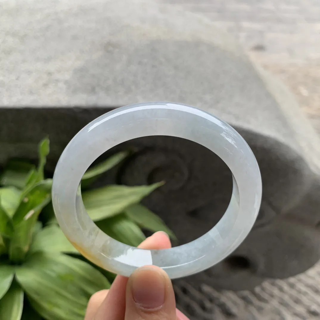 圈口55.8-12-9 【冰黄翡正圈手镯】正圈55 56可戴