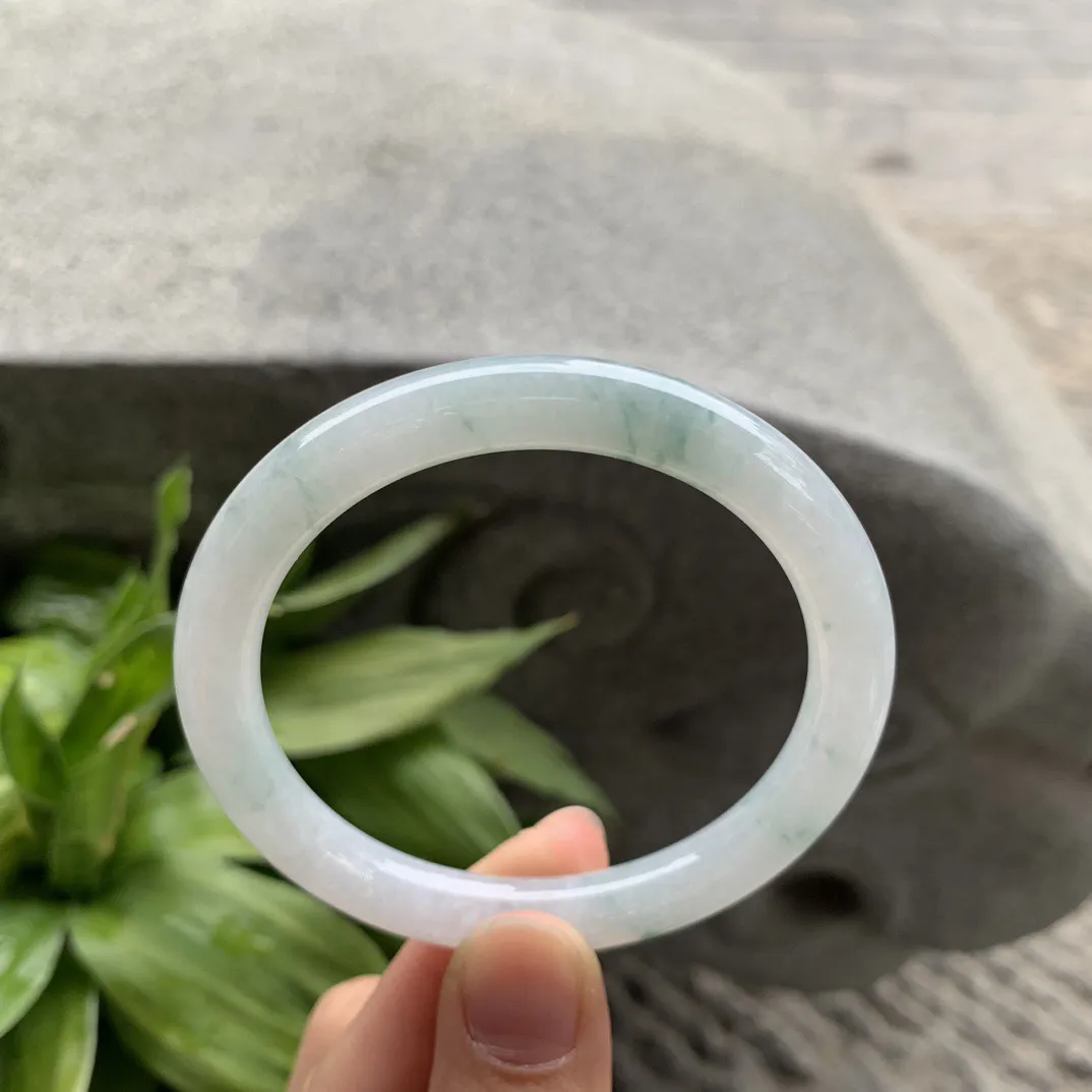 圈口54.3-8.1 【冰飘花圆条手镯】圆条54 55可戴