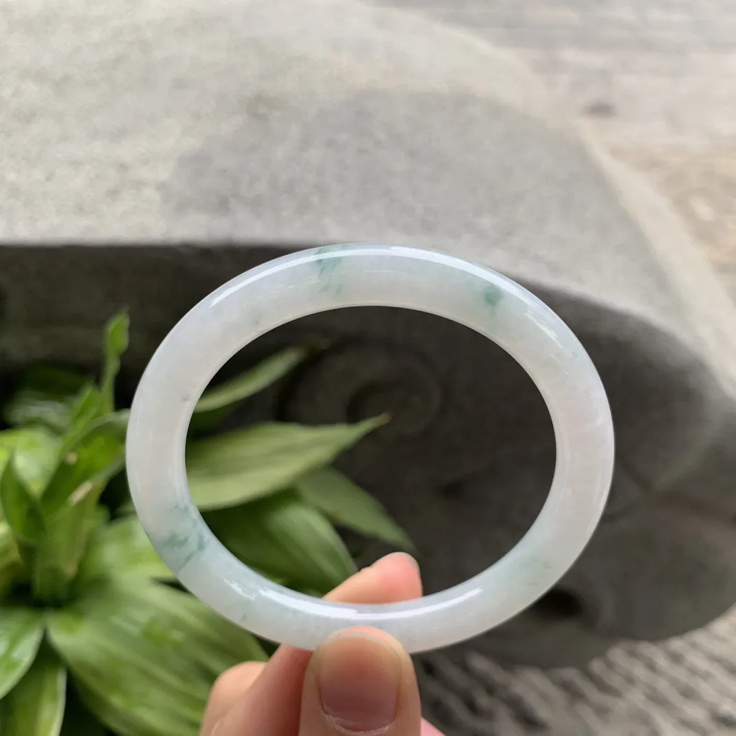 圈口54.3-8.1 【冰飘花圆条手镯】圆条54 55可戴