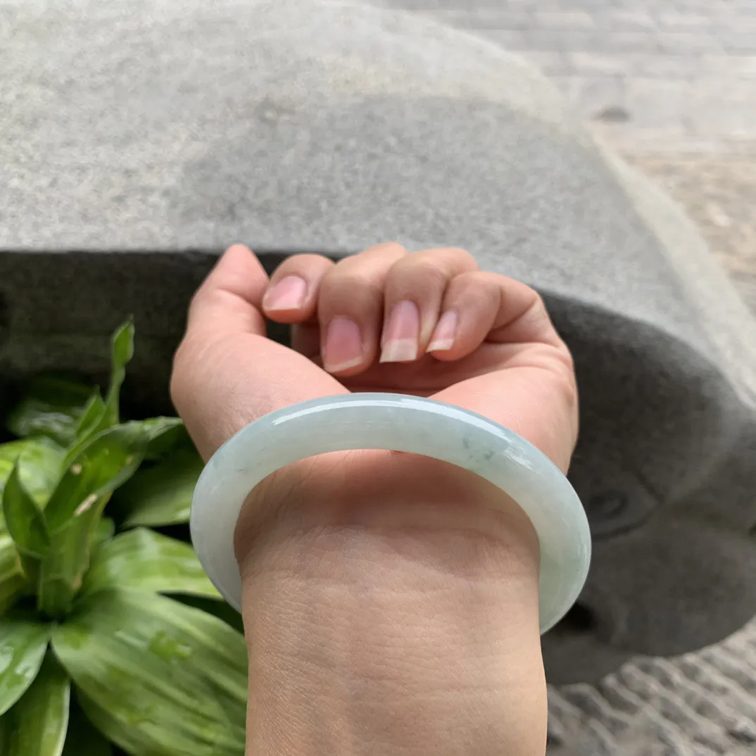 圈口 56.4-9.5【飘花圆条手镯】圆条56 57可戴