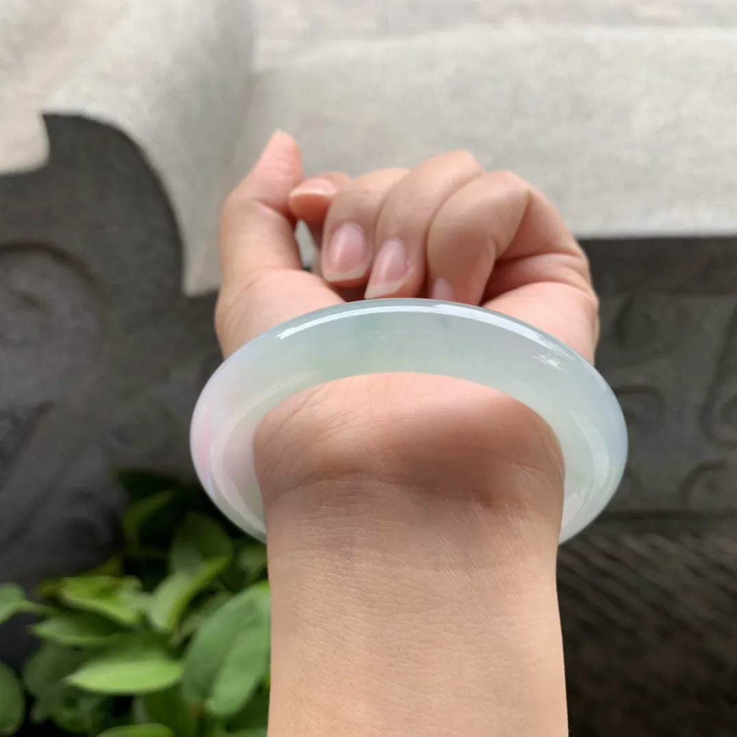 小圈口 53.4-10.3【冰春彩圆条手镯】圆条53 54可戴