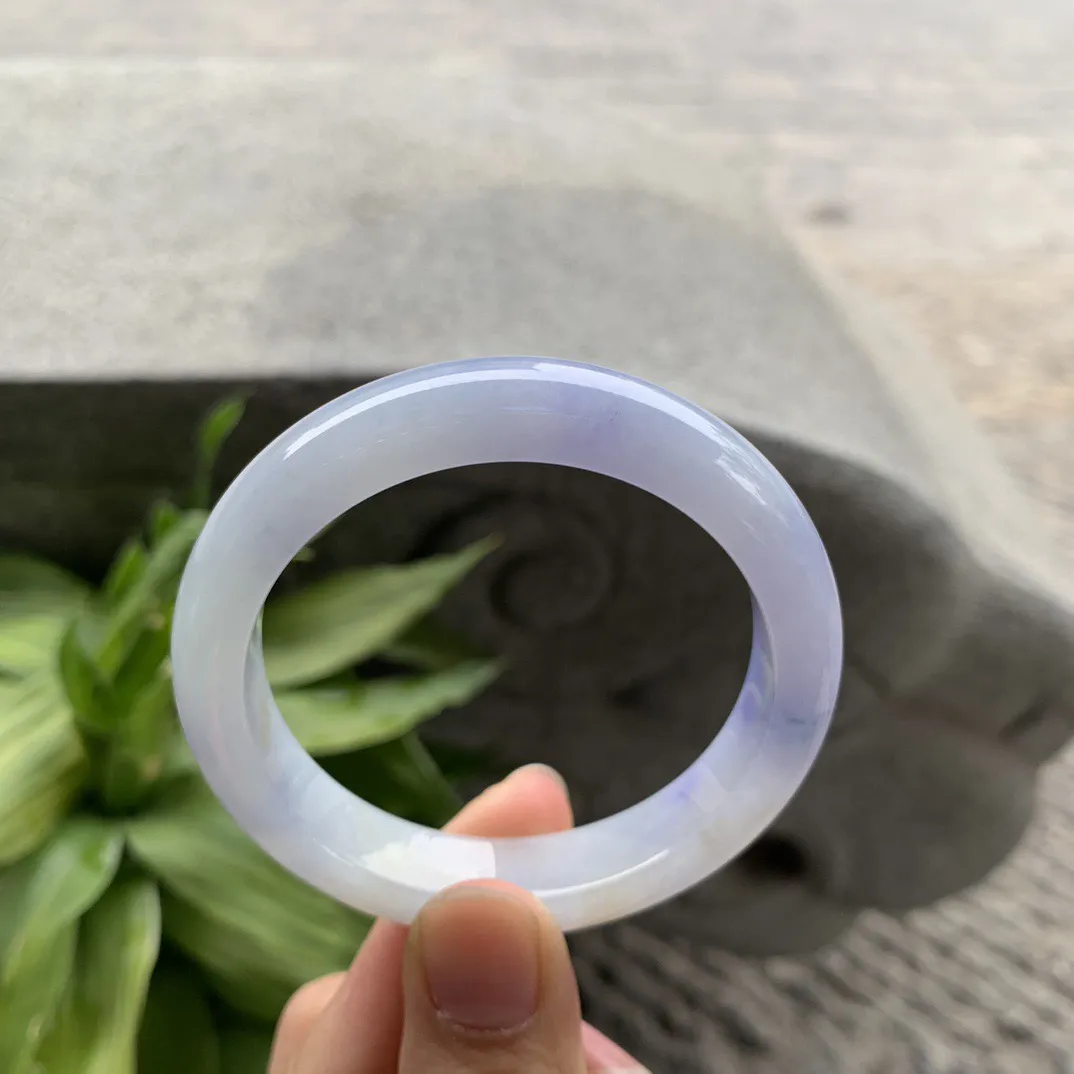 小圈口51.8-11.3-8.2 【冰茄紫正圈手镯】正圈51 52可戴